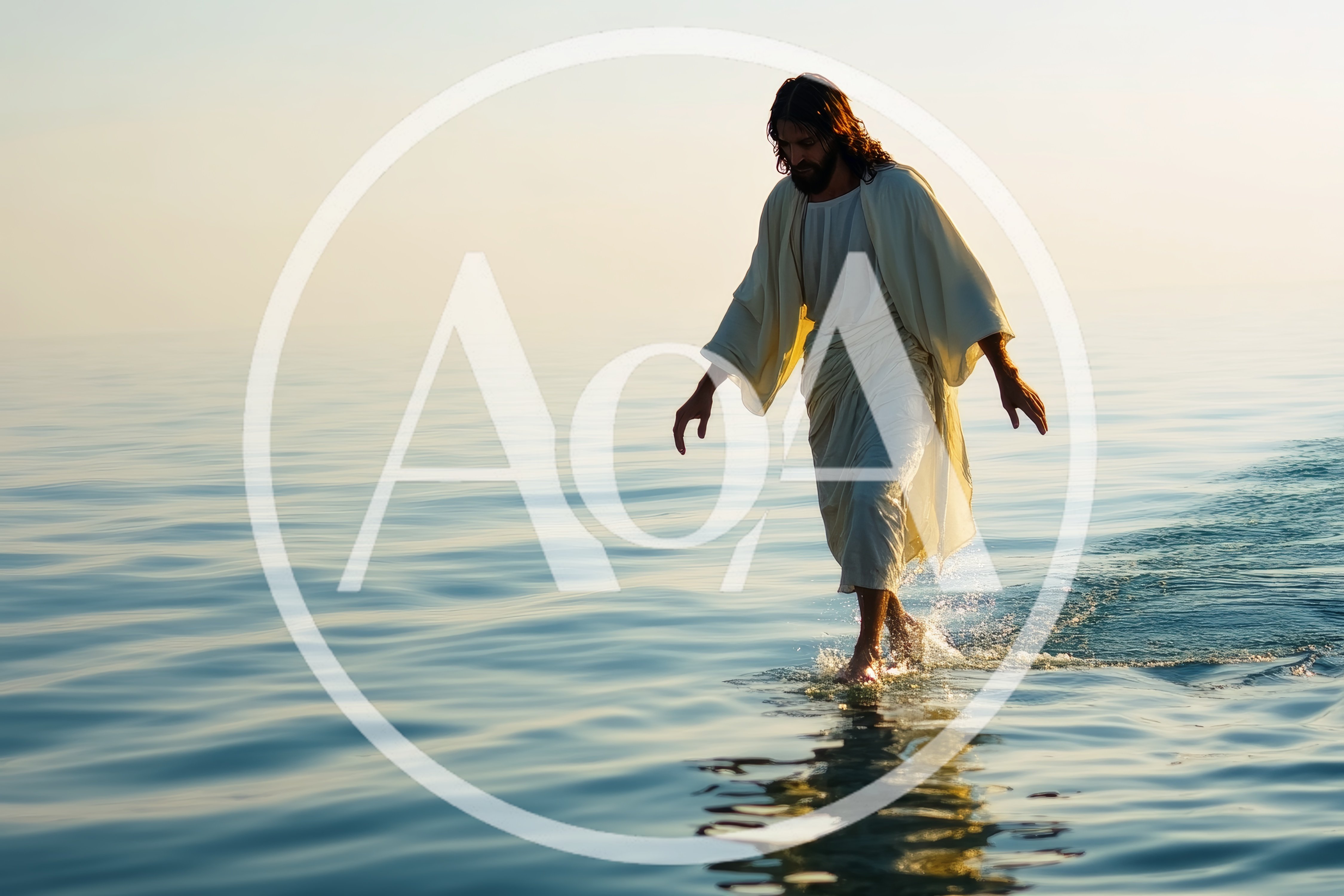 Jesus Christ Walking On The Surface Of The Water