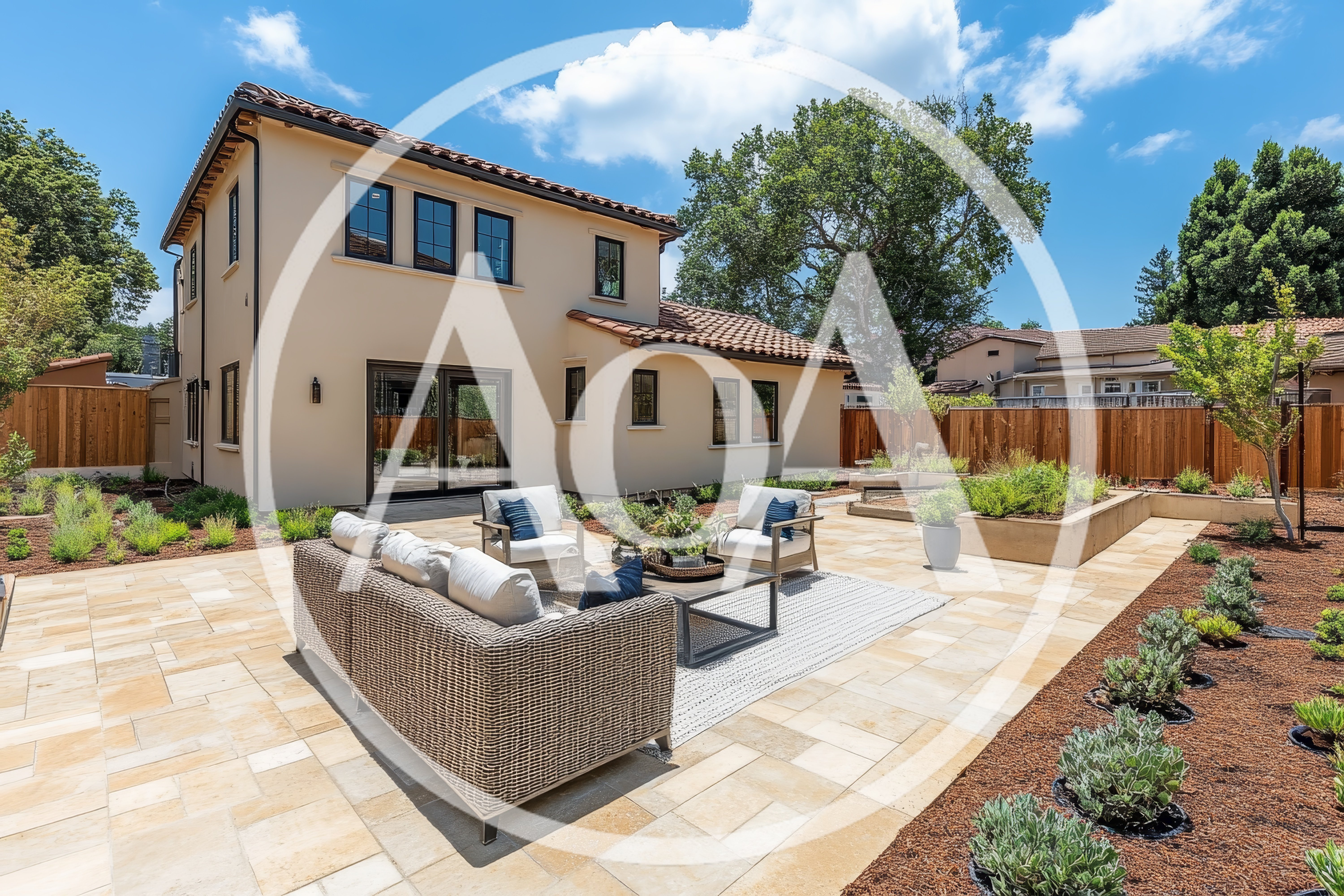 Modern Backyard Patio With Outdoor Furniture