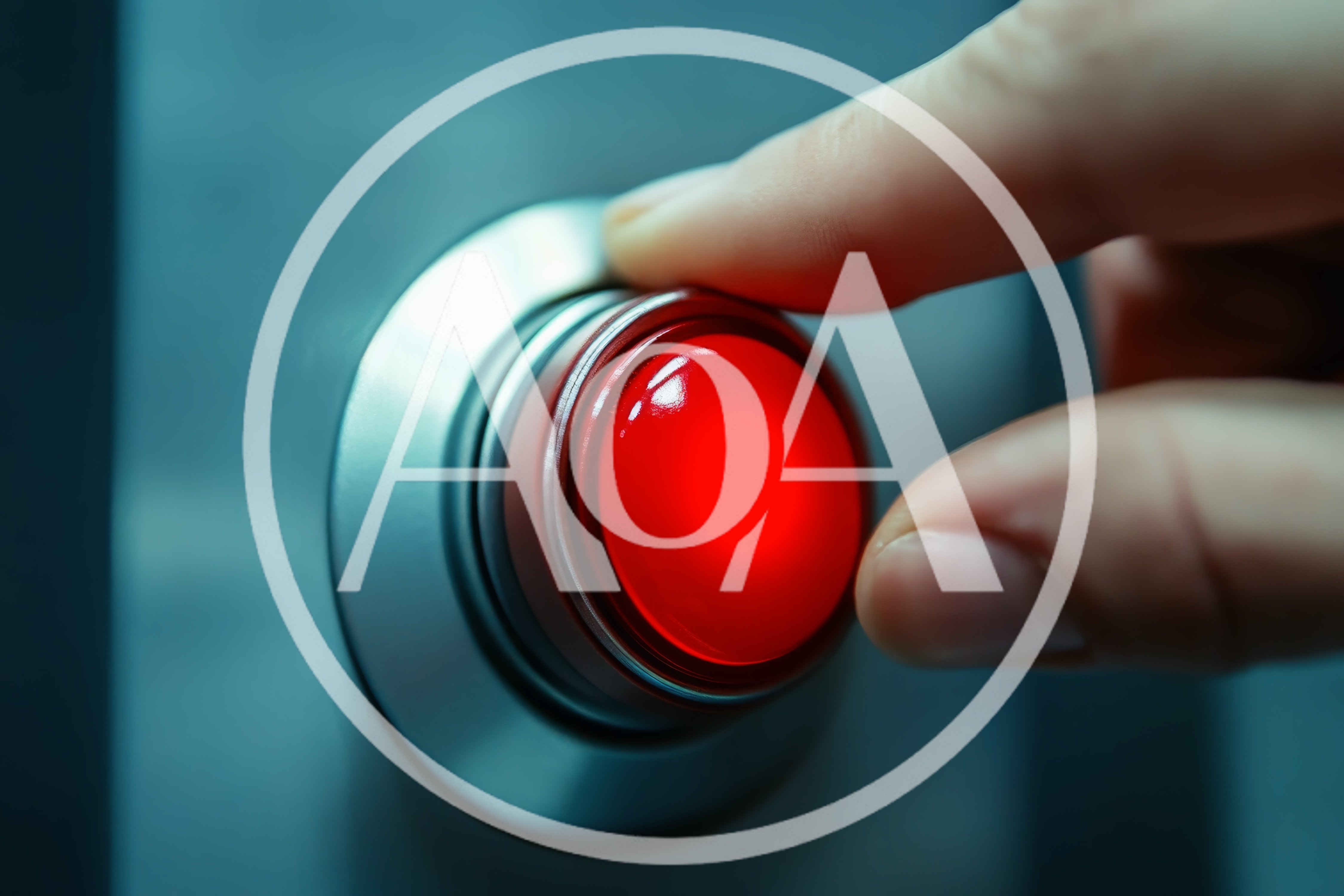 Finger Pressing A Large Red Emergency Button