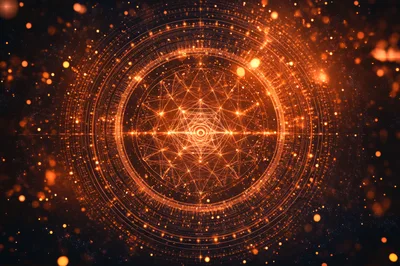 Glowing Geometric Sacred Geometry Mandala Animation