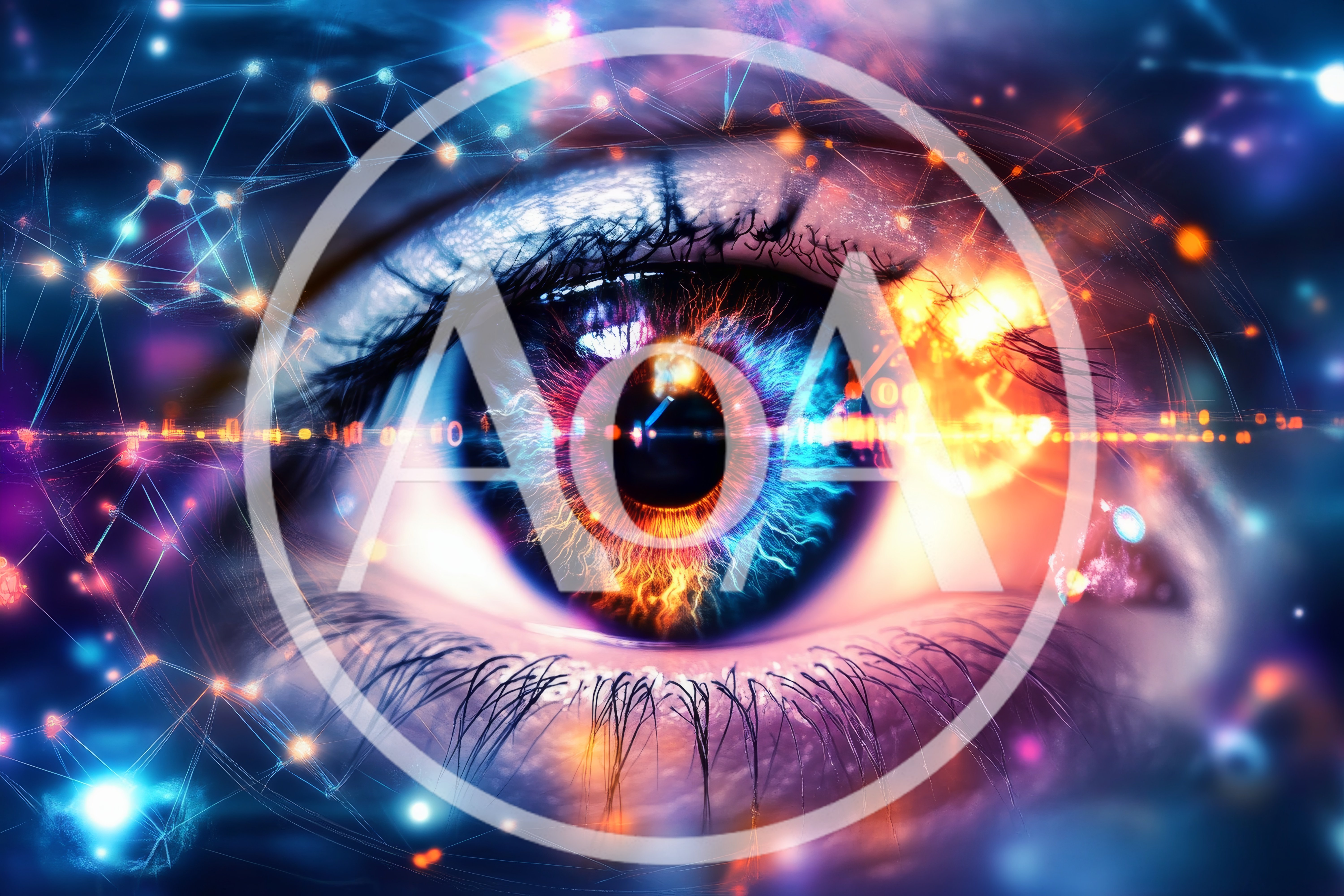 Digital Human Eye With Neural Network Data Overlay