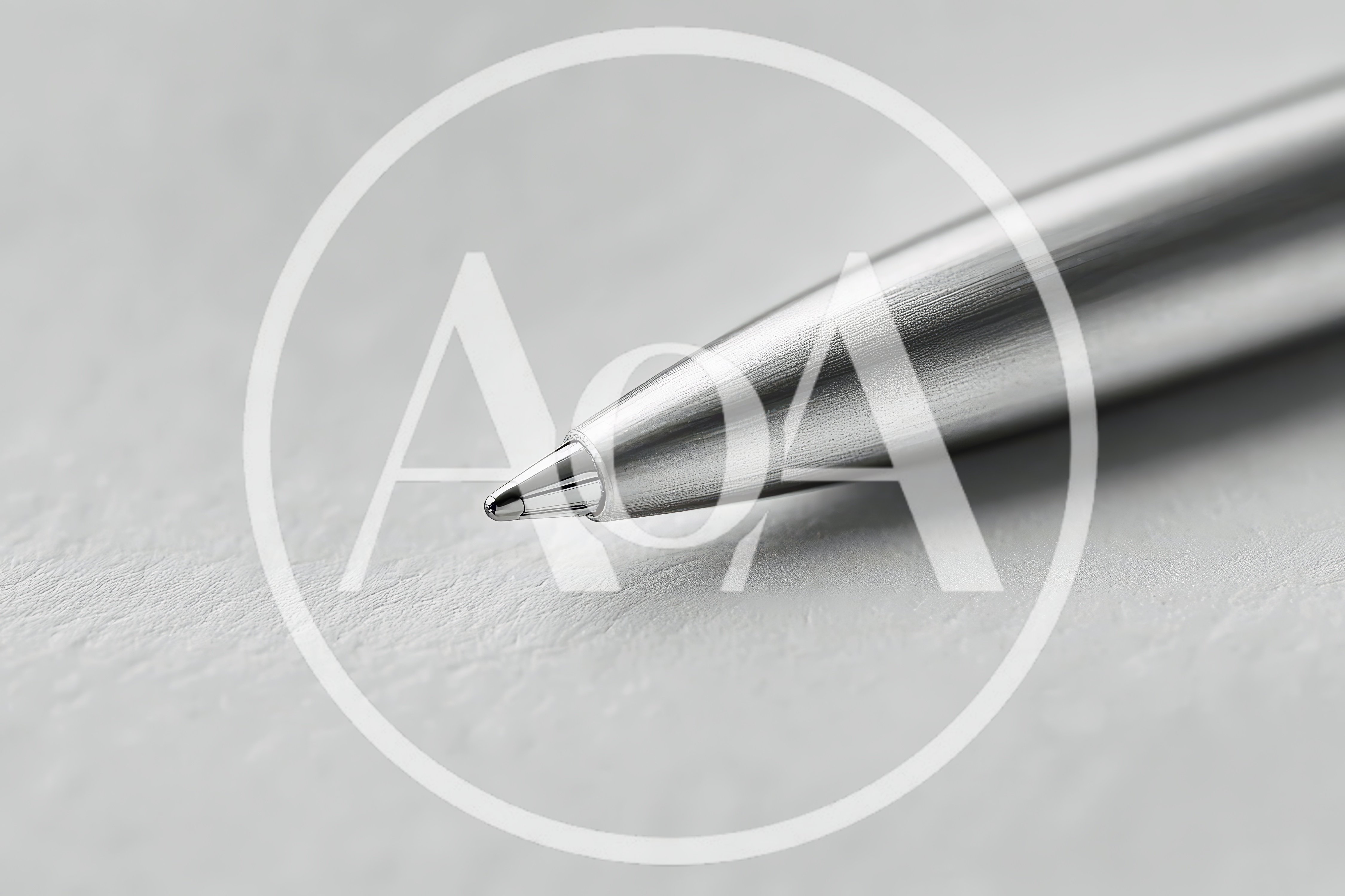 Close Up Of A Metallic Ballpoint Pen Tip