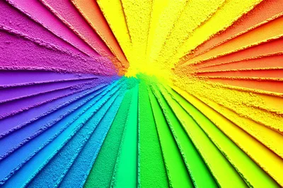 Vibrant Rainbow Colored Powder Pigment Lines