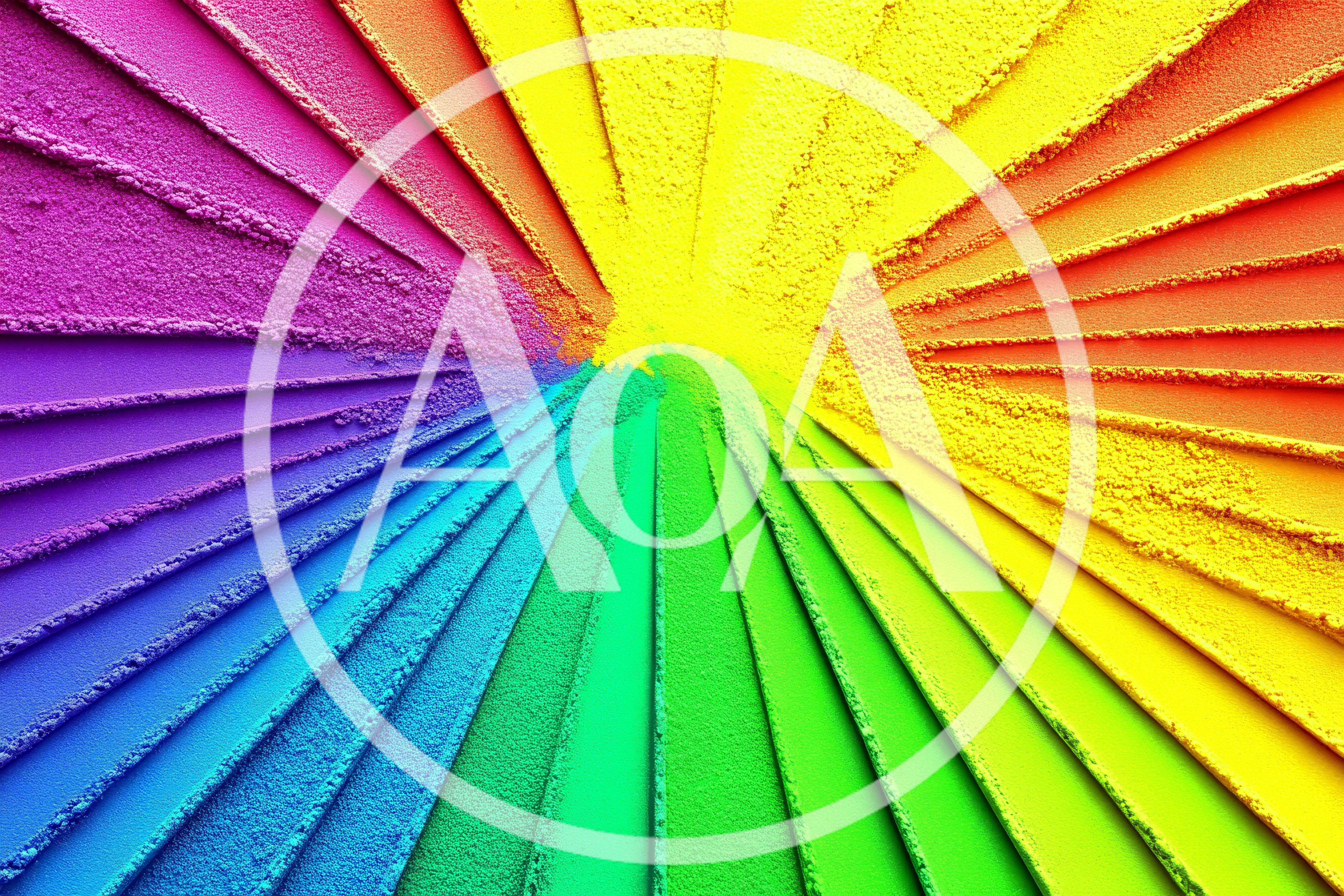 Vibrant Rainbow Colored Powder Pigment Lines