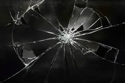 Shattered Glass Texture With Radial Cracks