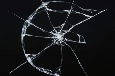 Shattered Glass Texture With Radial Cracks