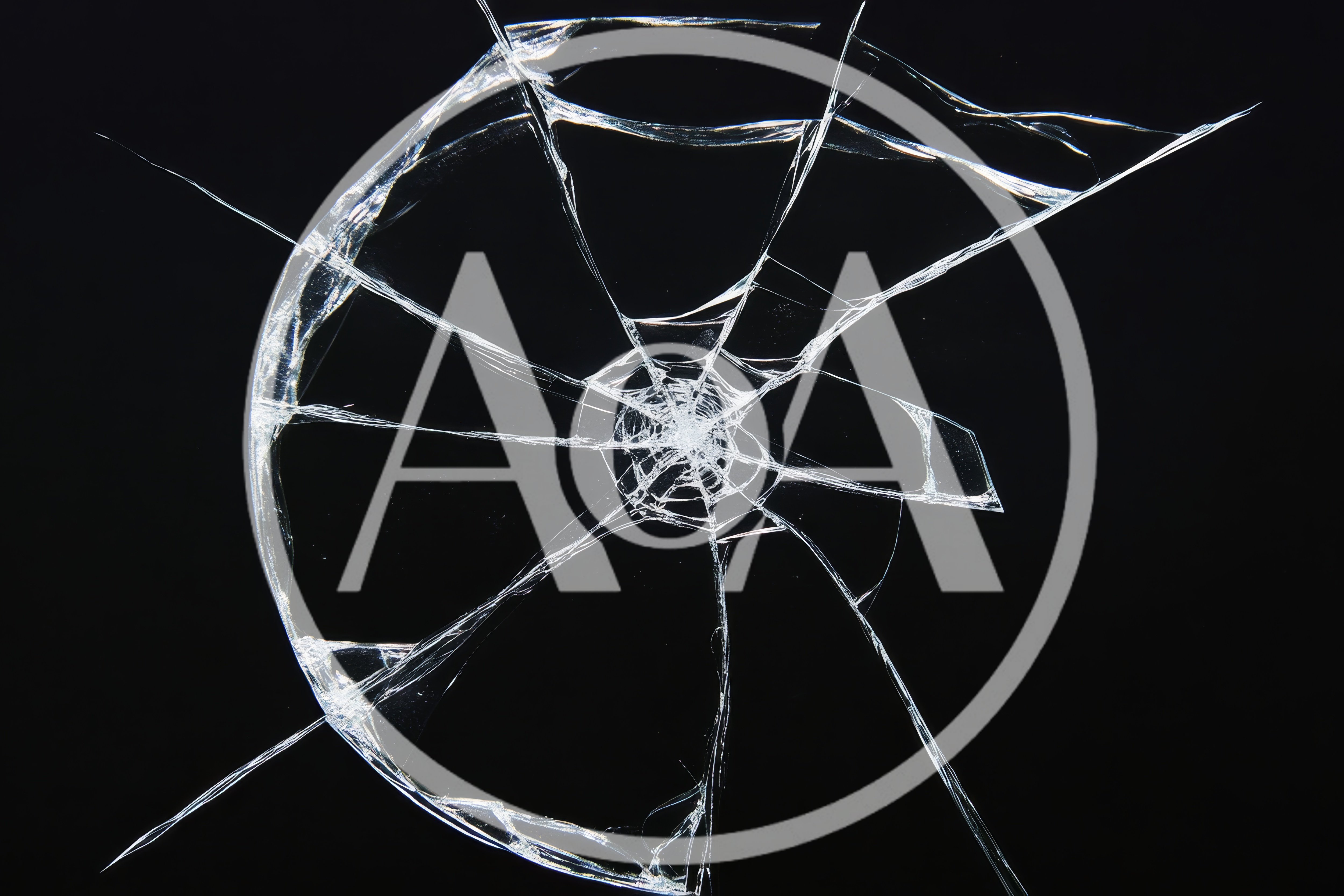Shattered Glass Texture With Radial Cracks