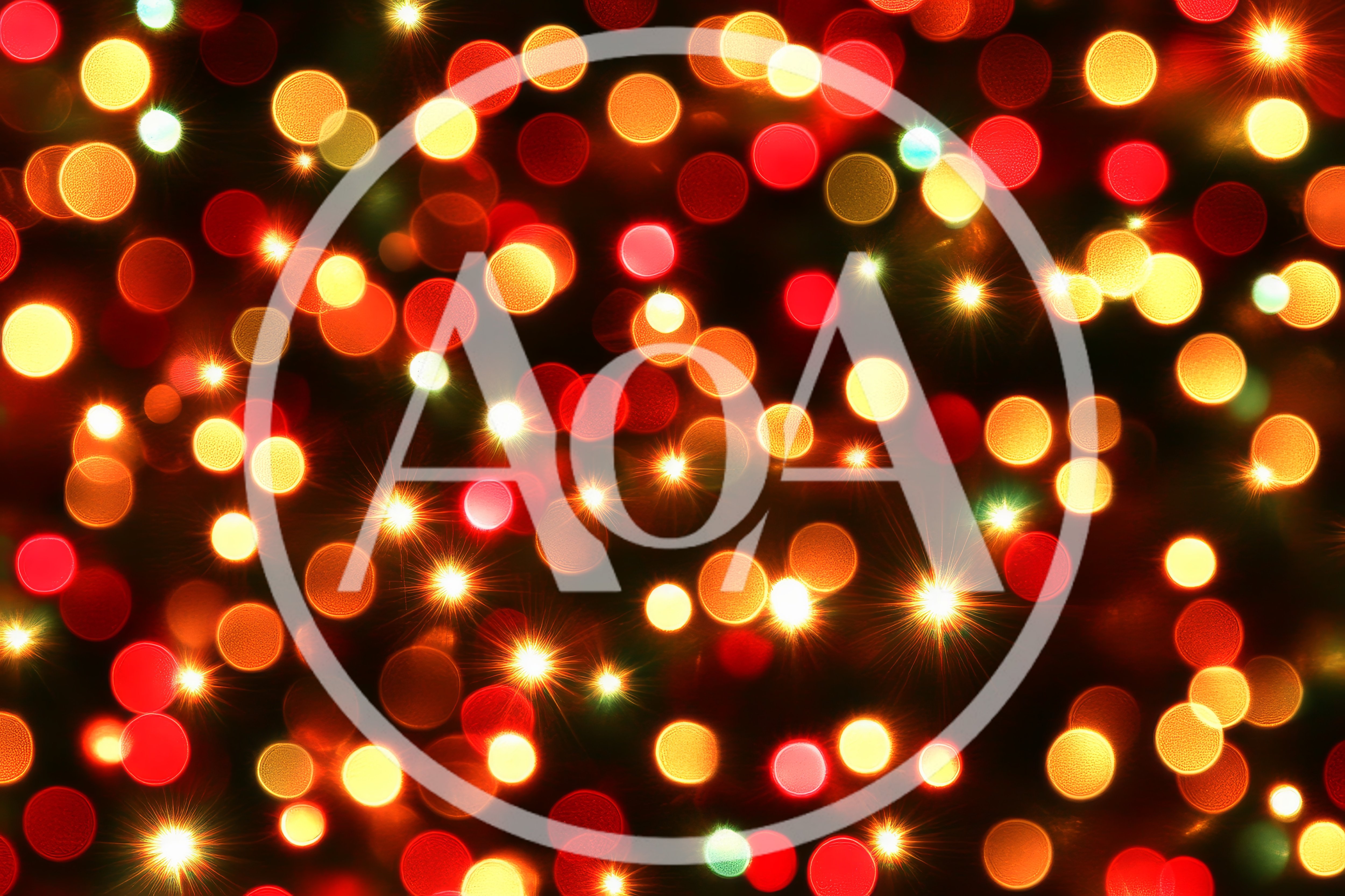 Abstract Christmas Lights Bokeh Background