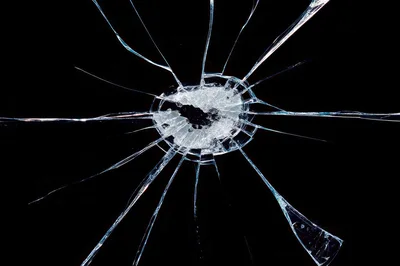 Shattered Glass Texture With Central Impact Point