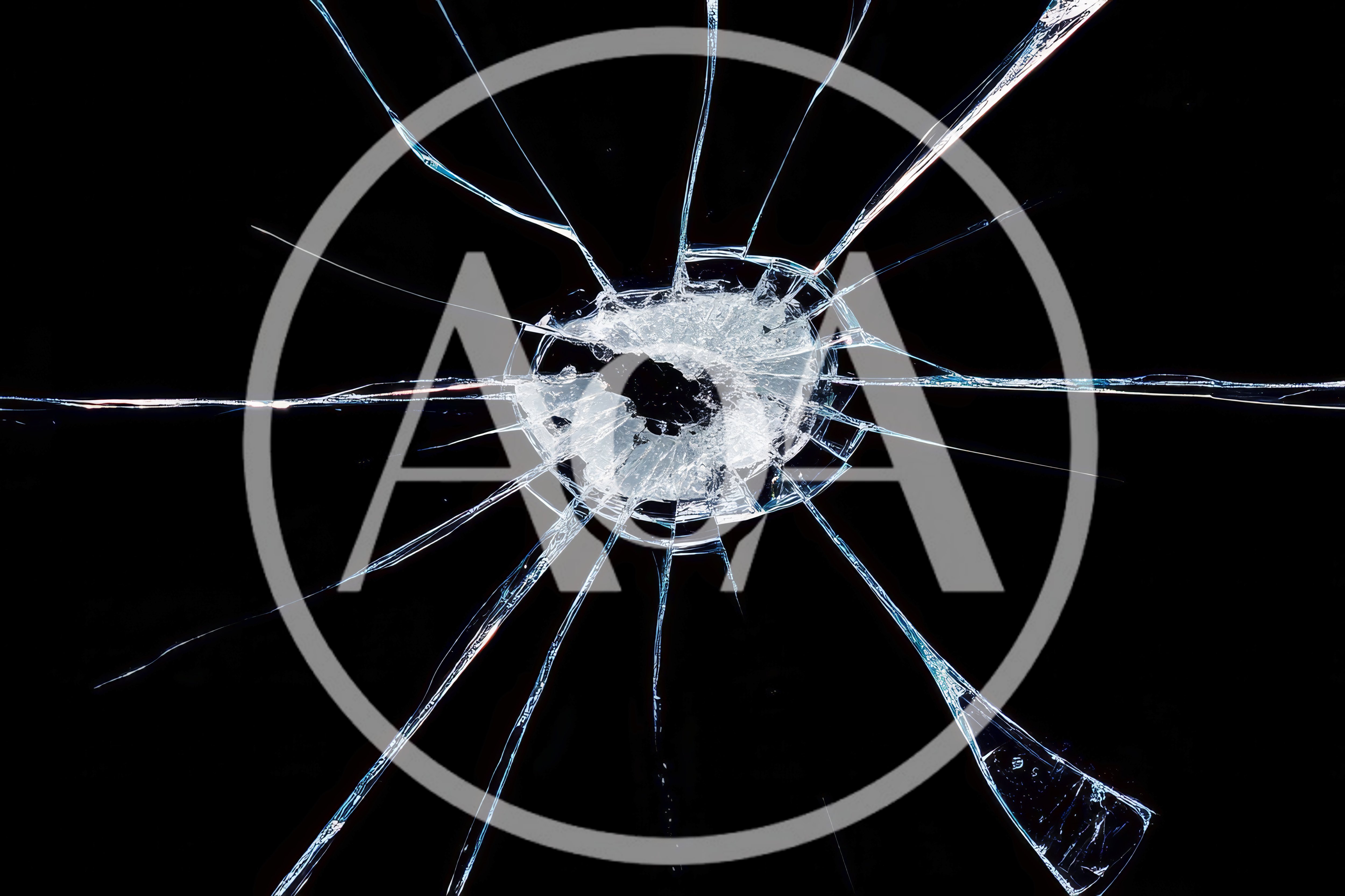 Shattered Glass Texture With Central Impact Point