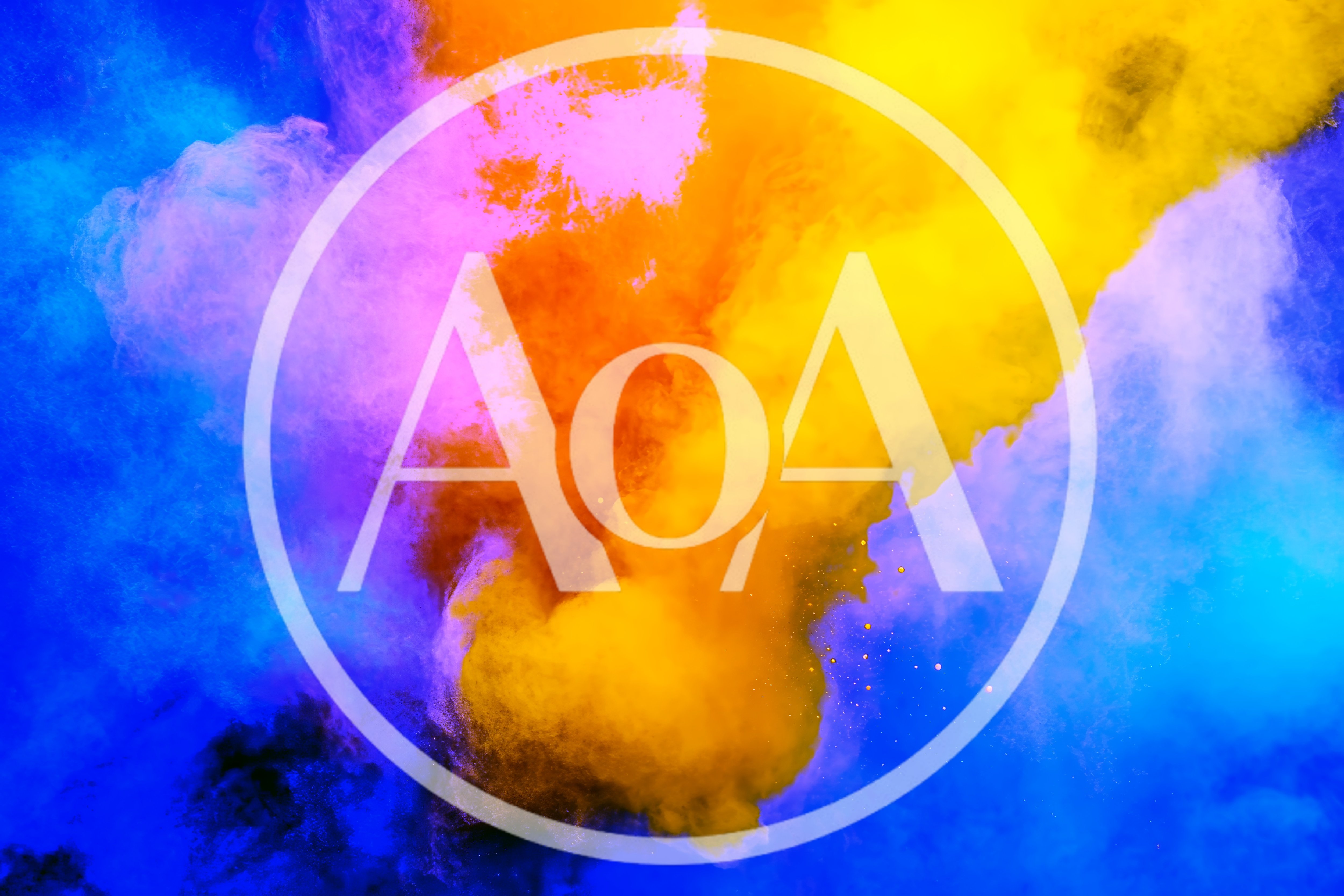 Vibrant Yellow and Orange Powder Explosion