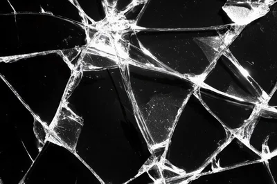 Close Up Of Shattered Glass Texture