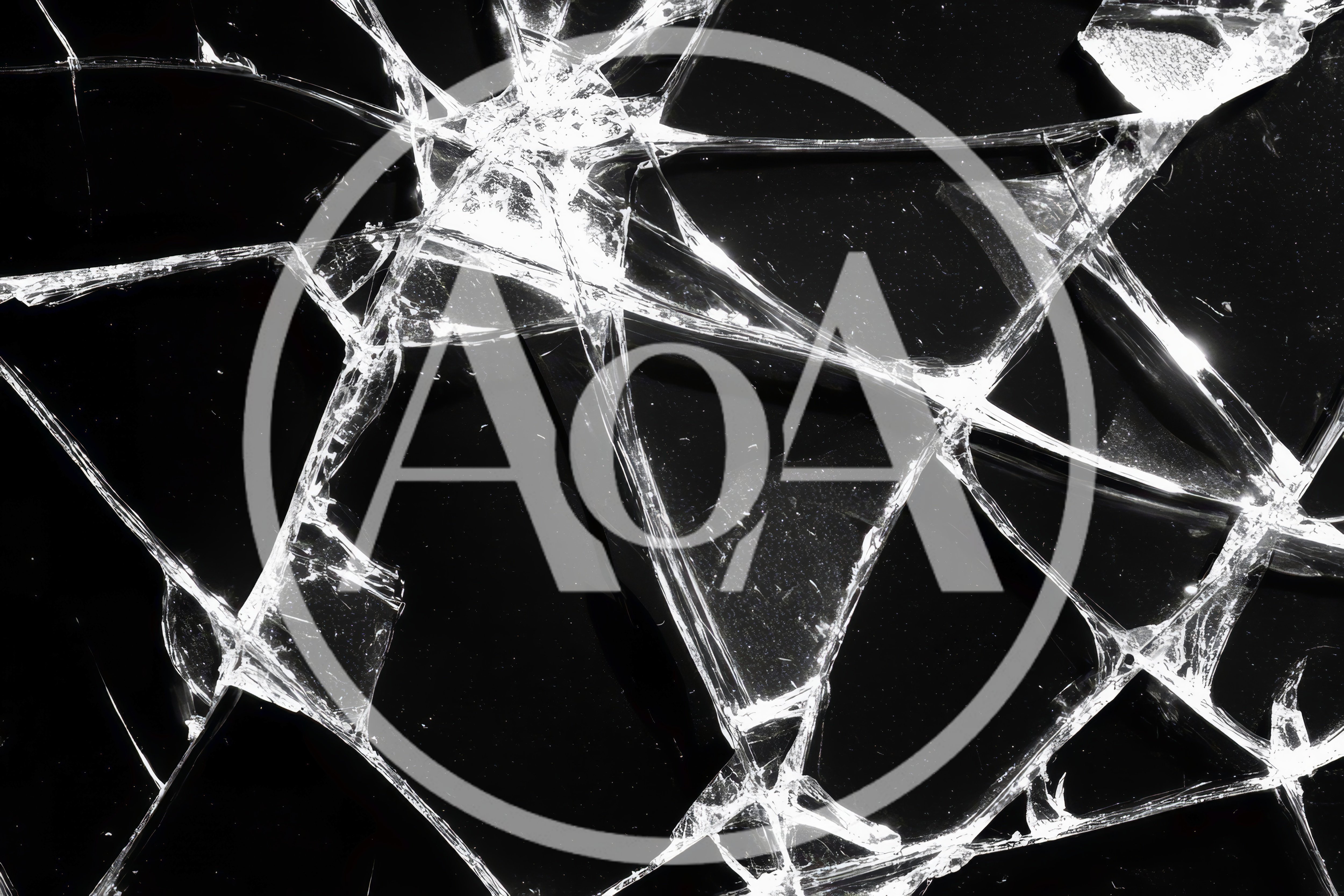 Close Up Of Shattered Glass Texture
