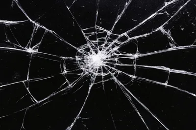 Shattered Glass Texture With Radial Cracks