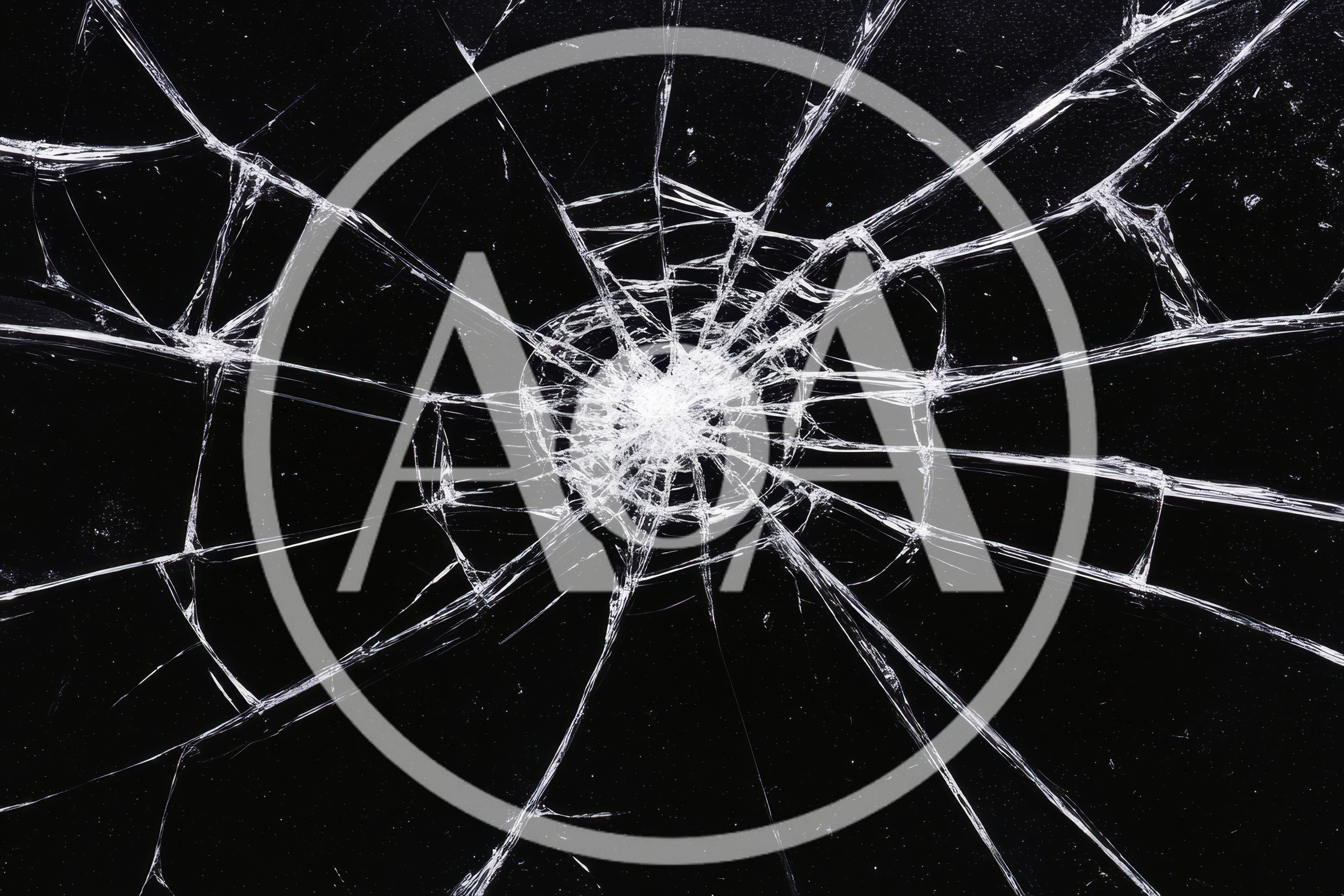 Shattered Glass Texture With Radial Cracks