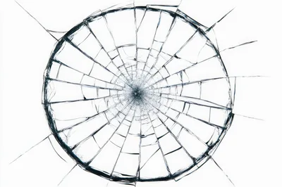 Shattered Glass Texture With Radial Cracks