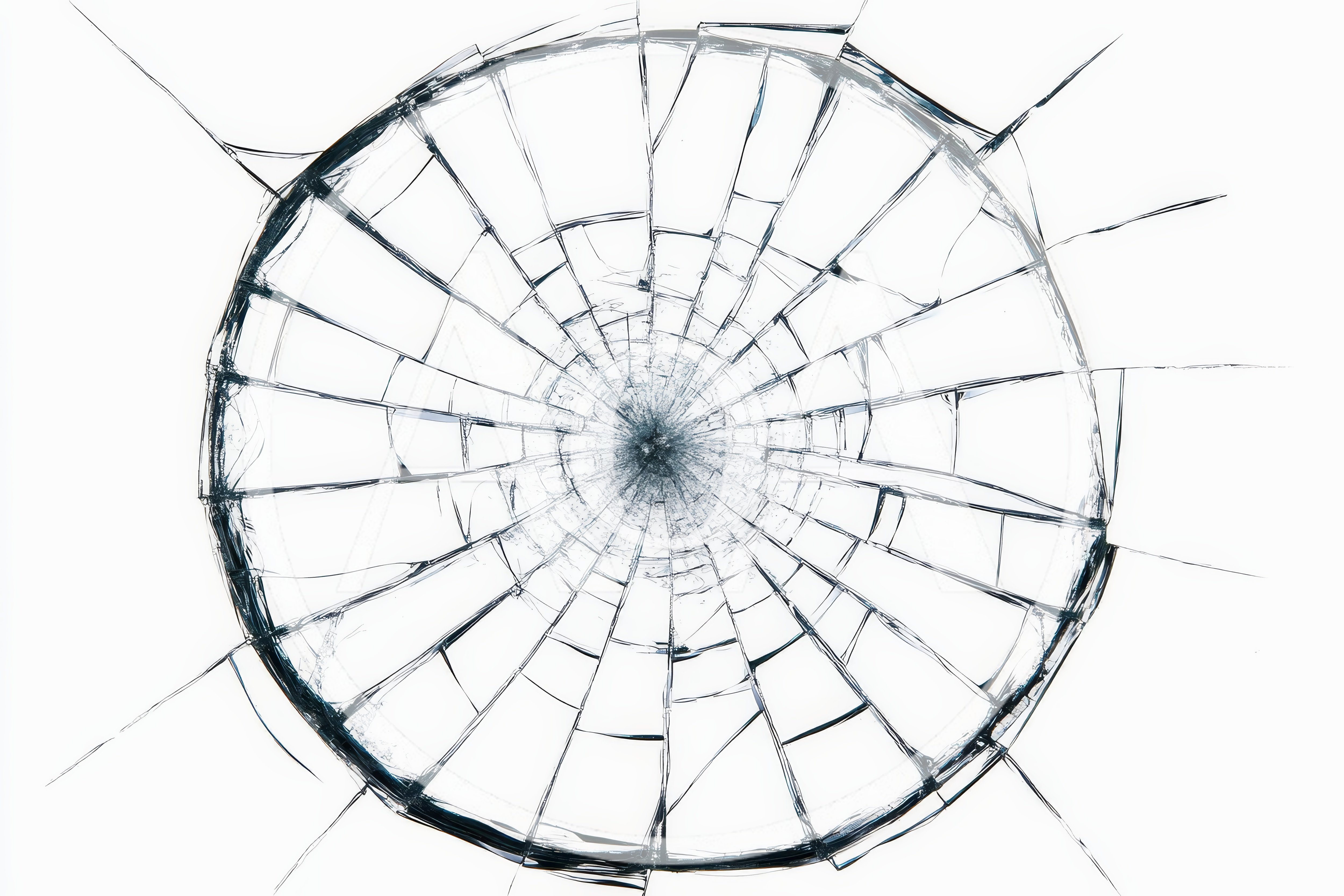 Shattered Glass Texture With Radial Cracks