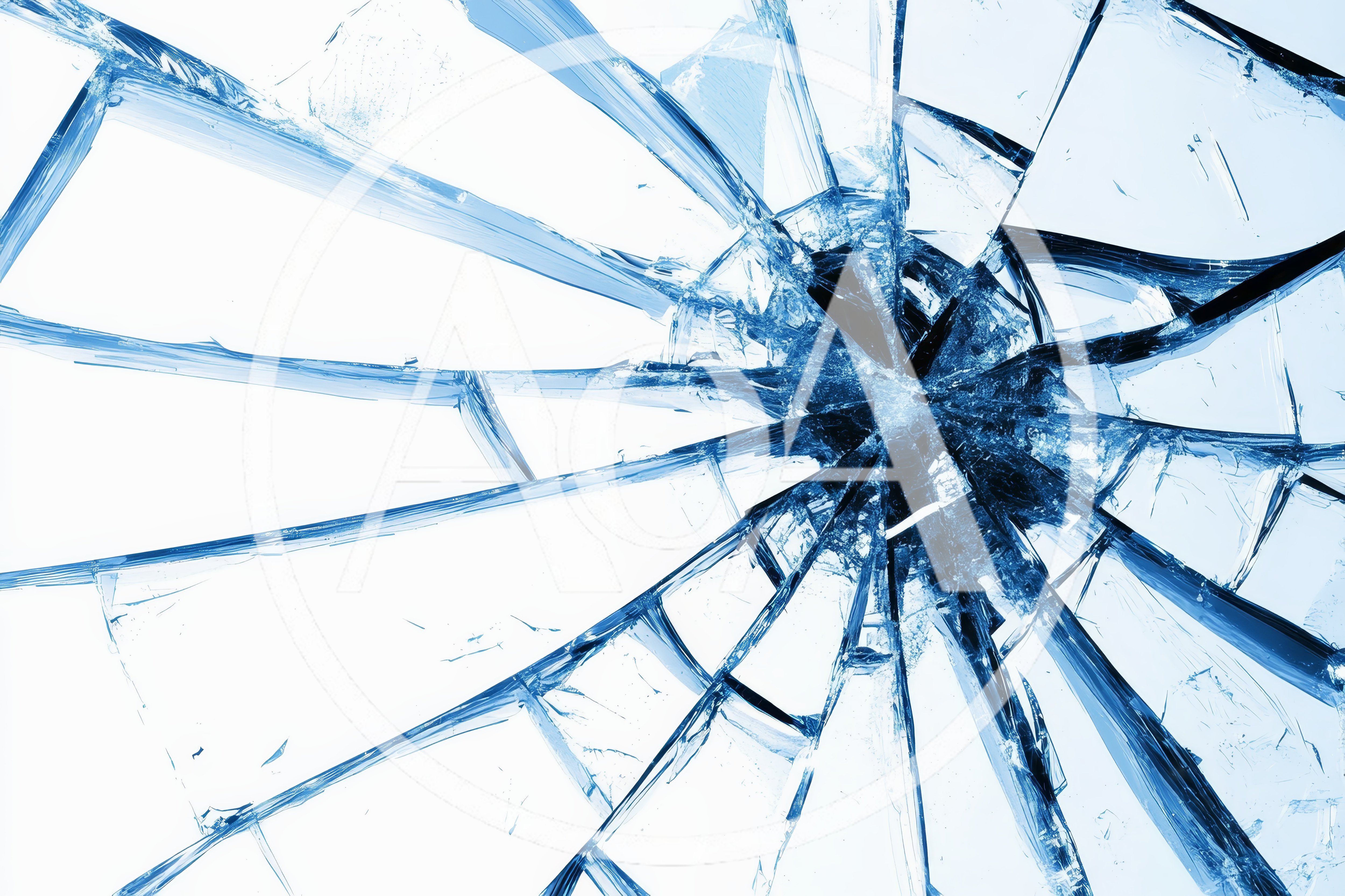 Shattered Glass Texture With Radial Cracks