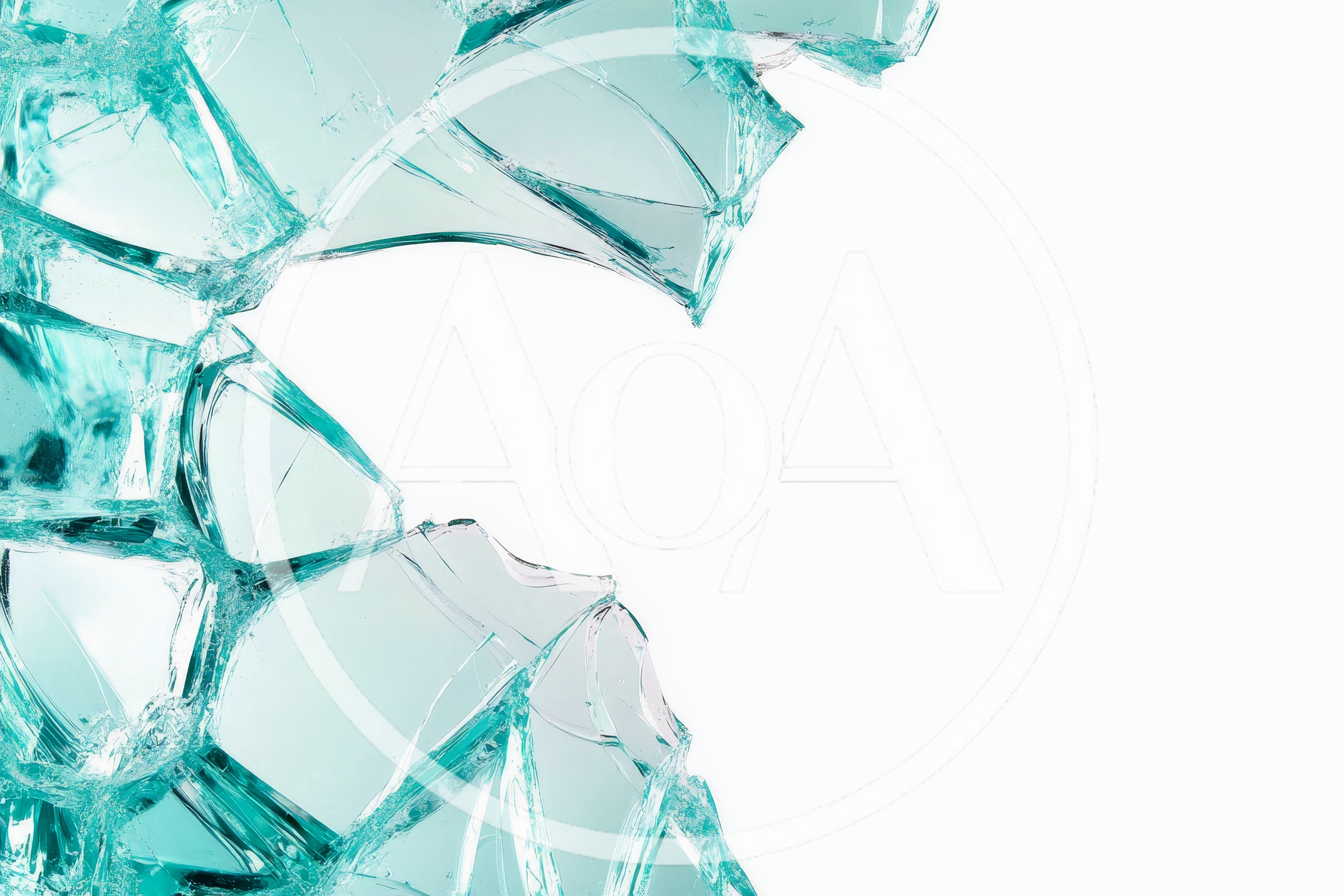 Shattered Tempered Glass Texture With White Background