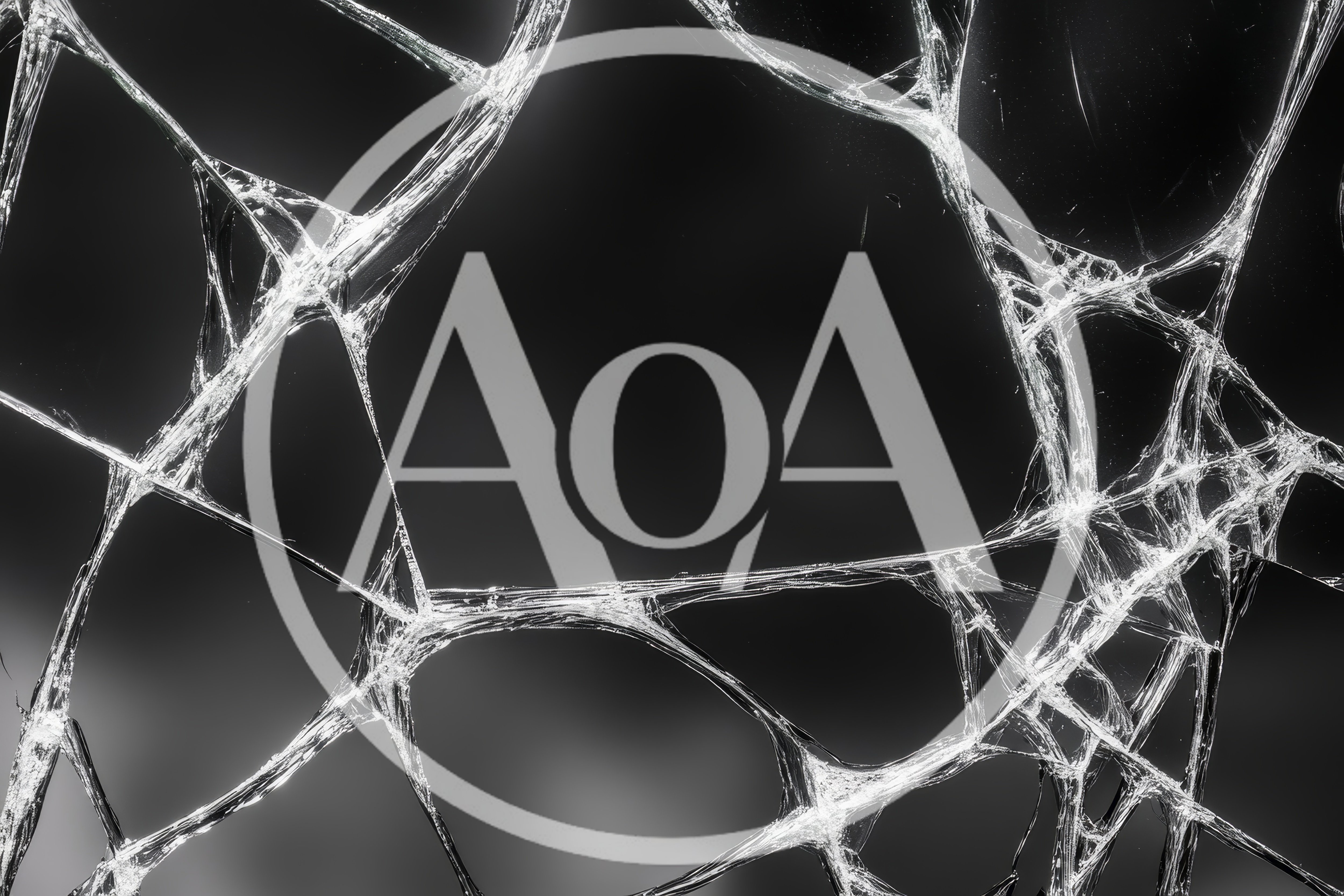 Abstract Shattered Glass Texture With Intricate Cracks