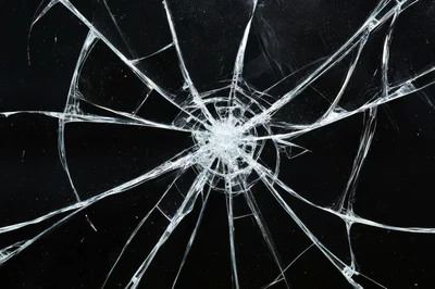 Shattered Glass Texture With Radial Cracks