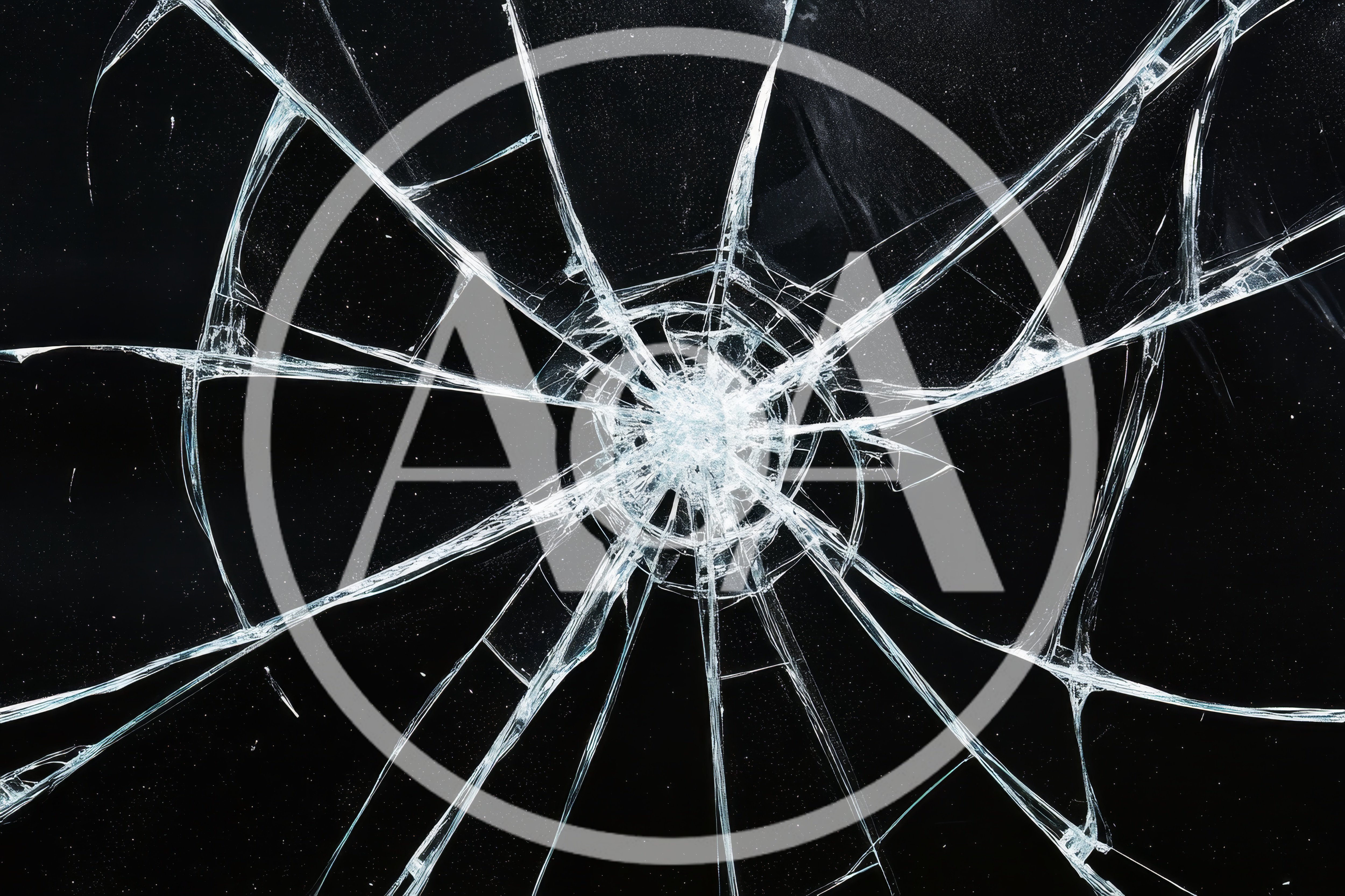 Shattered Glass Texture With Radial Cracks