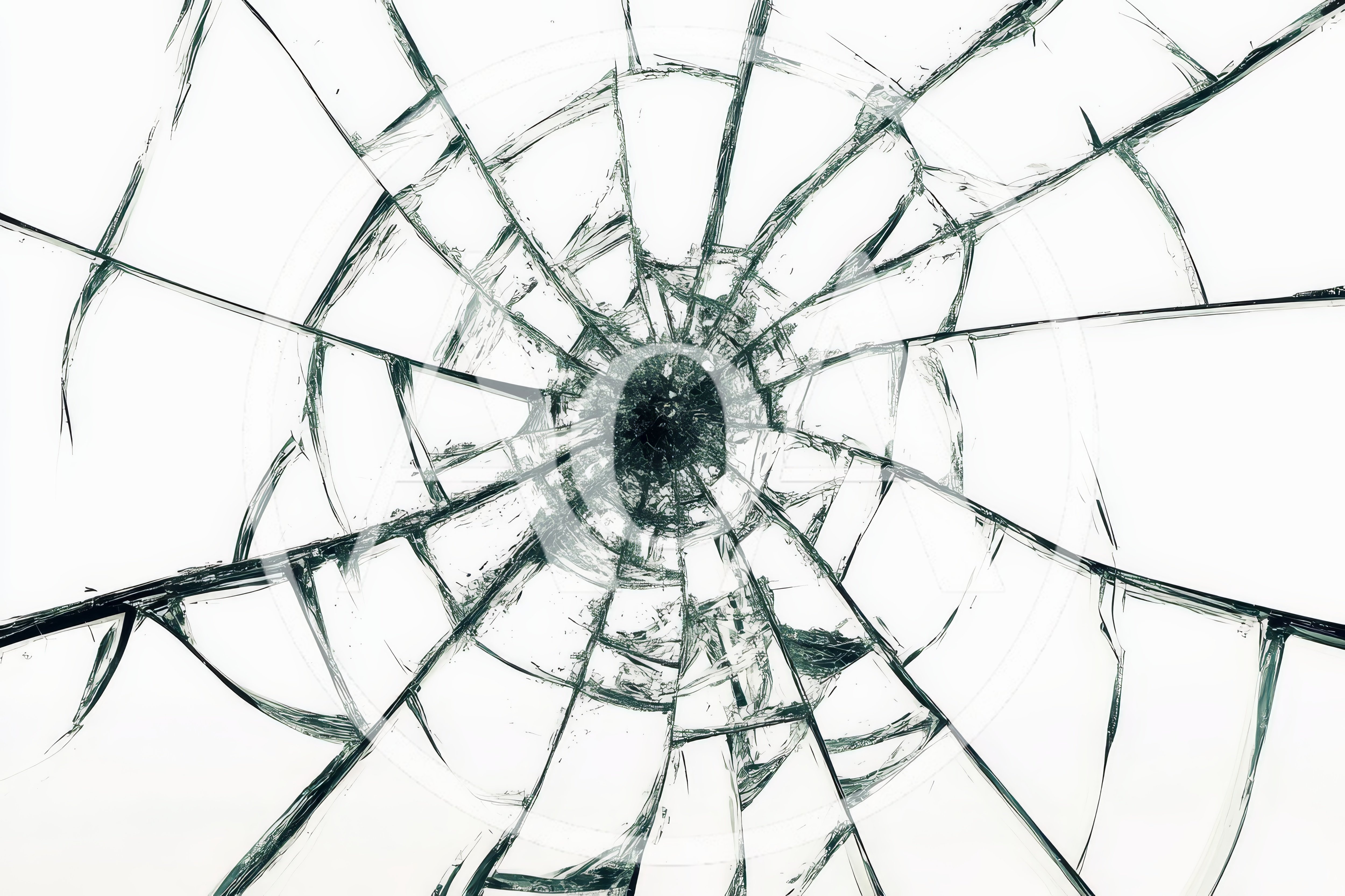 Shattered Glass Texture With Radial Cracks