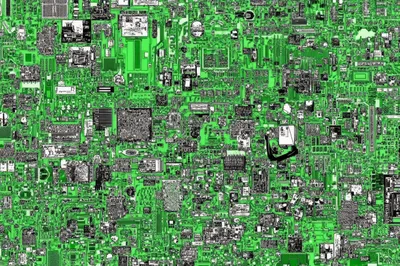 Abstract Digital Circuit Board Pattern Background