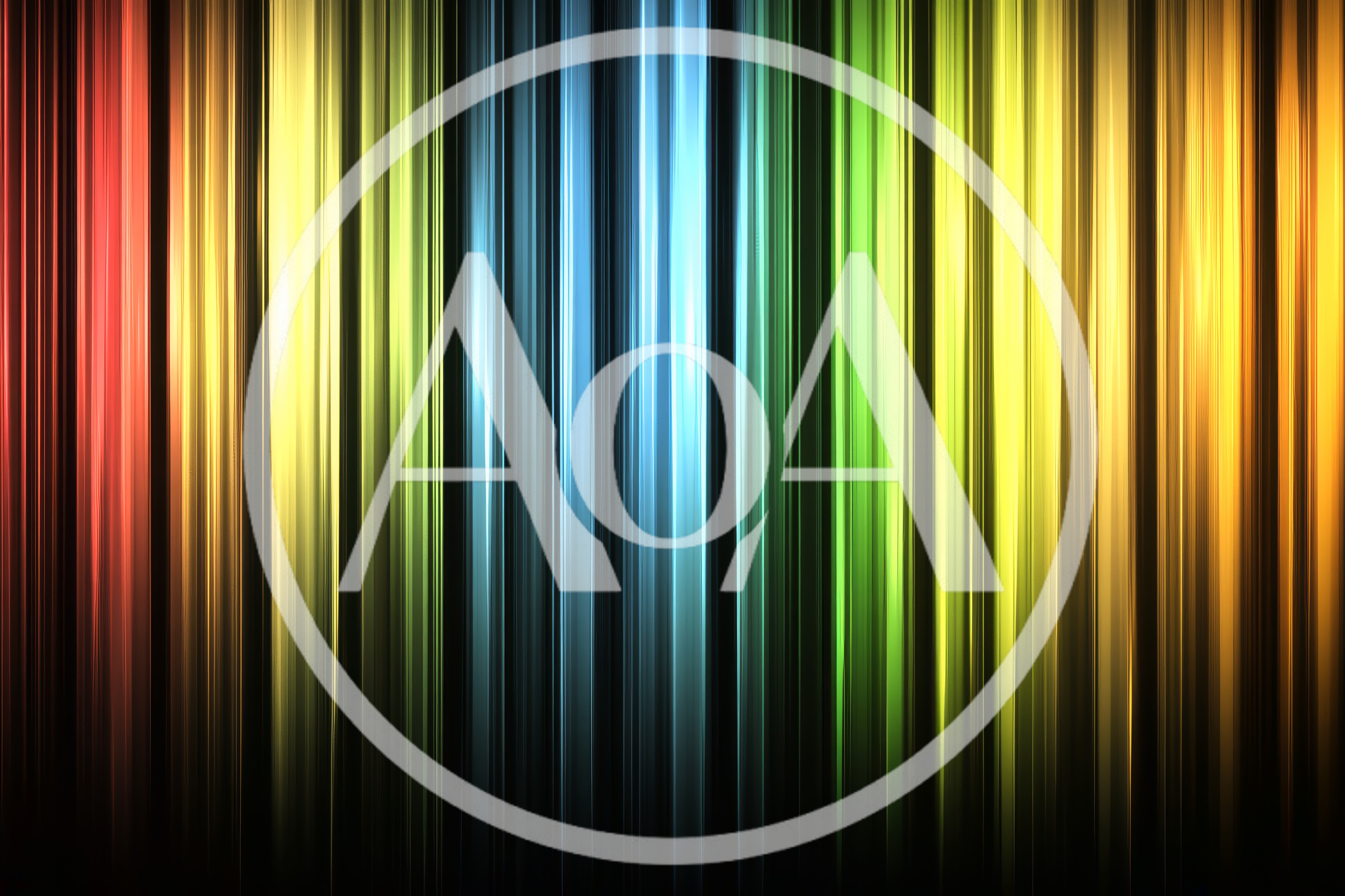 Abstract Vertical Rainbow Light Streaks Background