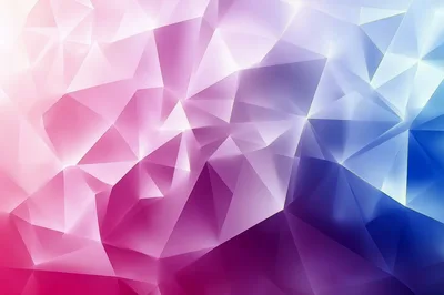 Abstract Geometric Low Poly Background With Pink And Blue