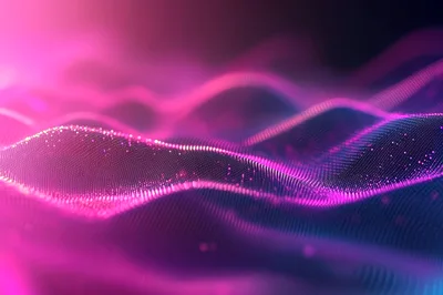 Abstract Digital Waveform Particle Field Background