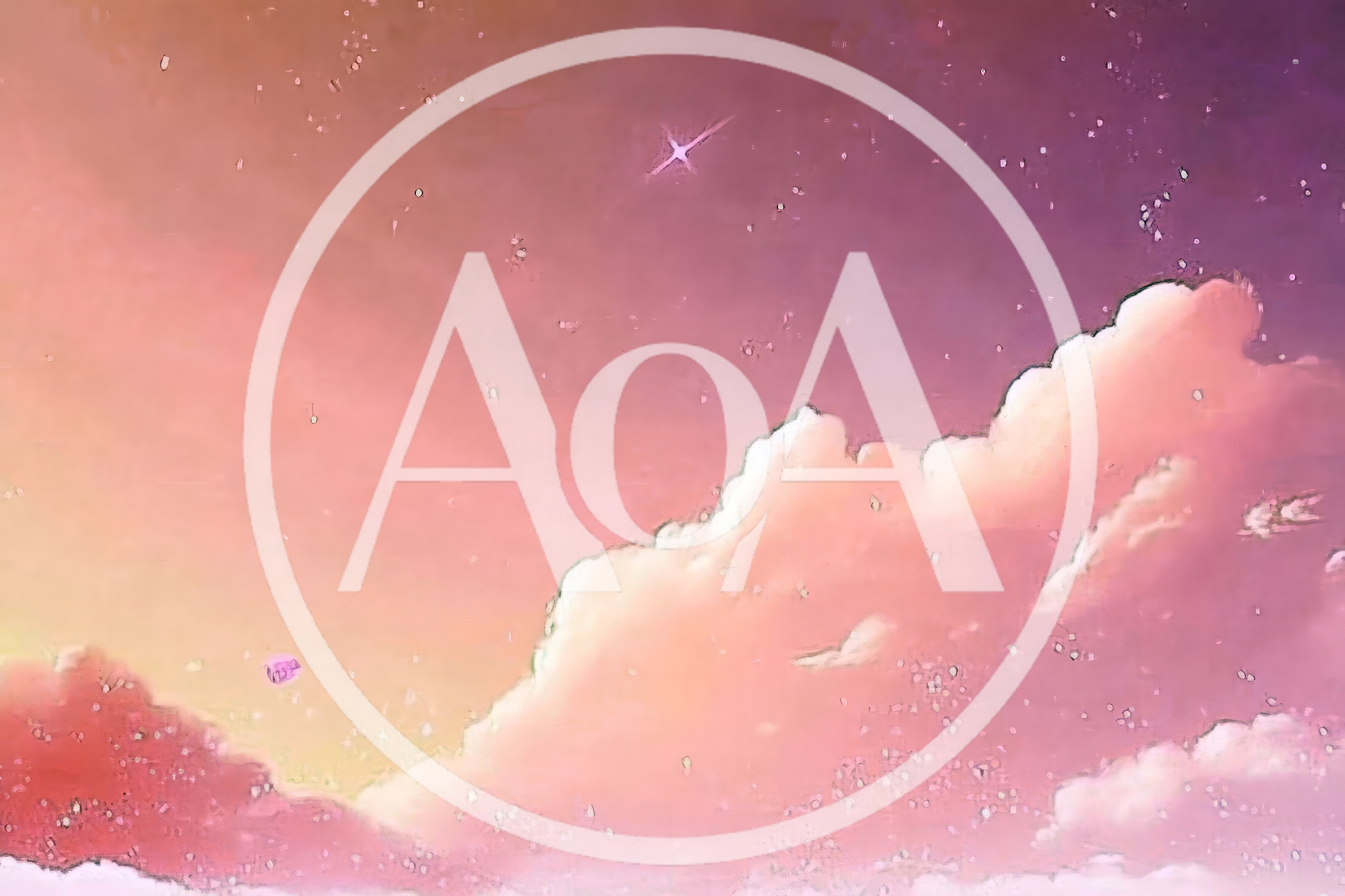 Dreamy Pastel Sunset Sky With Fluffy Clouds