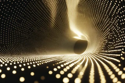 Abstract Golden Light Particle Tunnel Motion