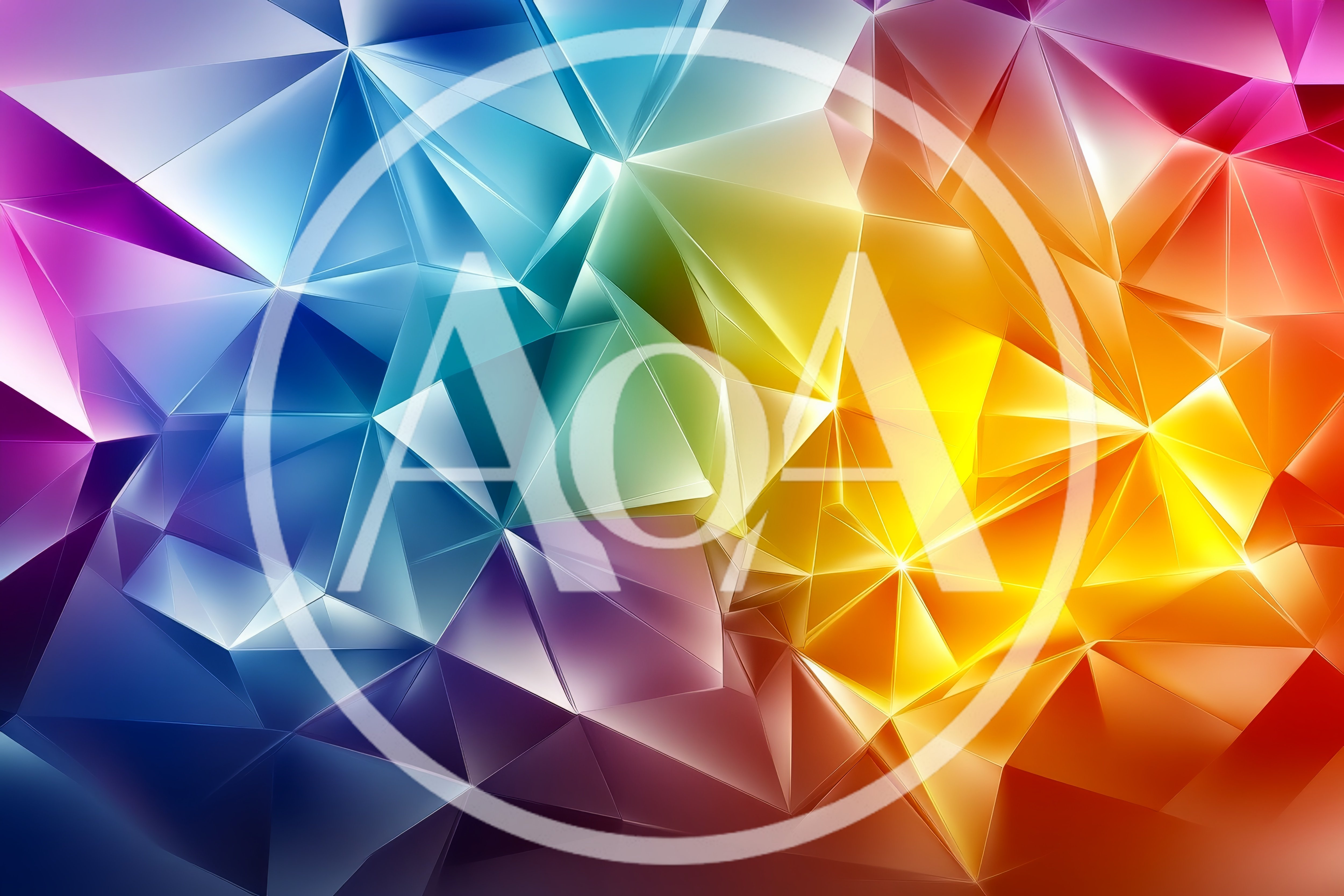 Abstract Geometric Low Poly Background With Vibrant Colors