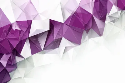 Abstract Geometric Low Poly Background With Purple Triangles