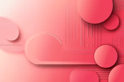 Abstract Pink Geometric Background With Circles And Lines