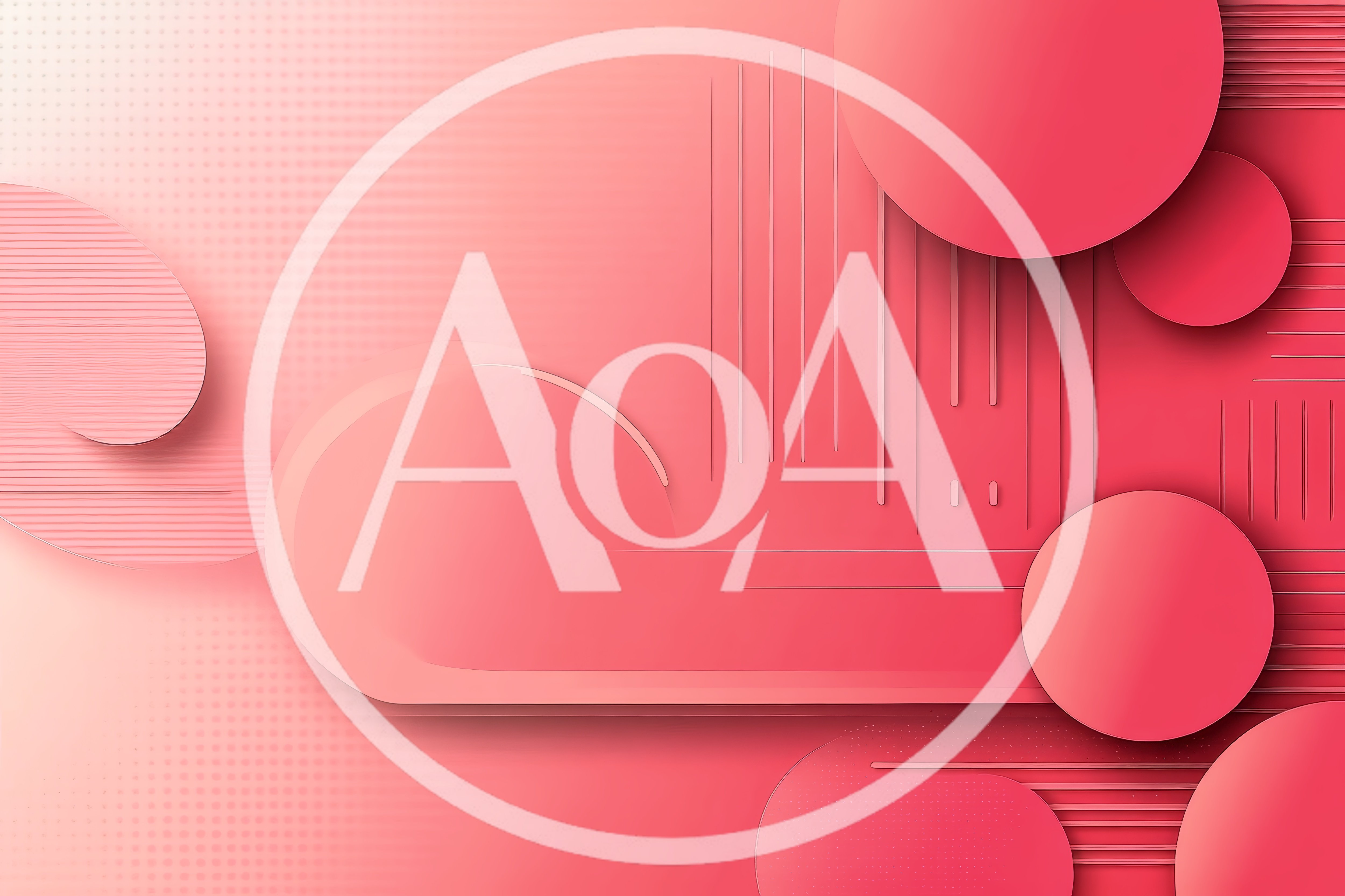 Abstract Pink Geometric Background With Circles And Lines