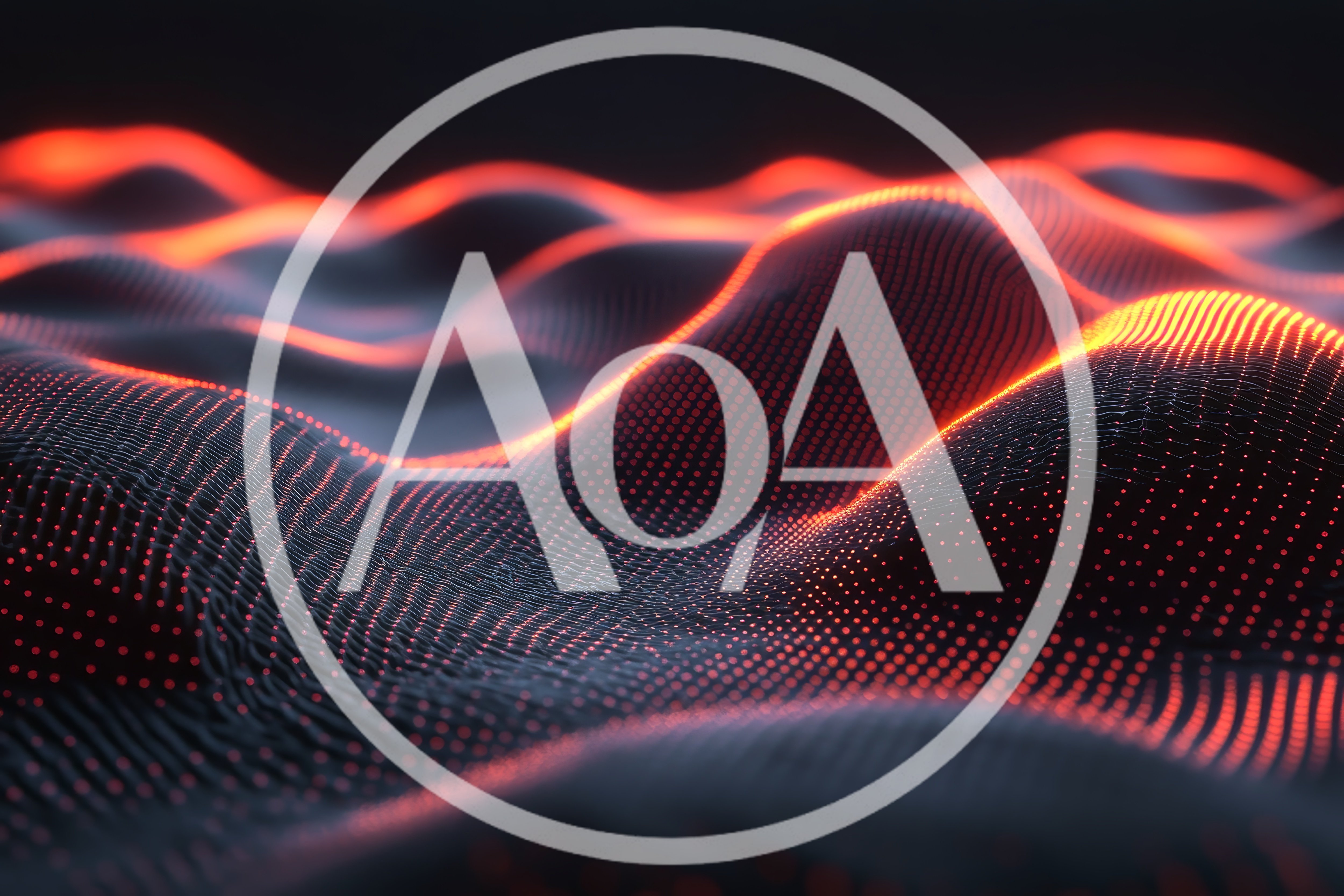 Abstract Digital Data Wave Landscape Background