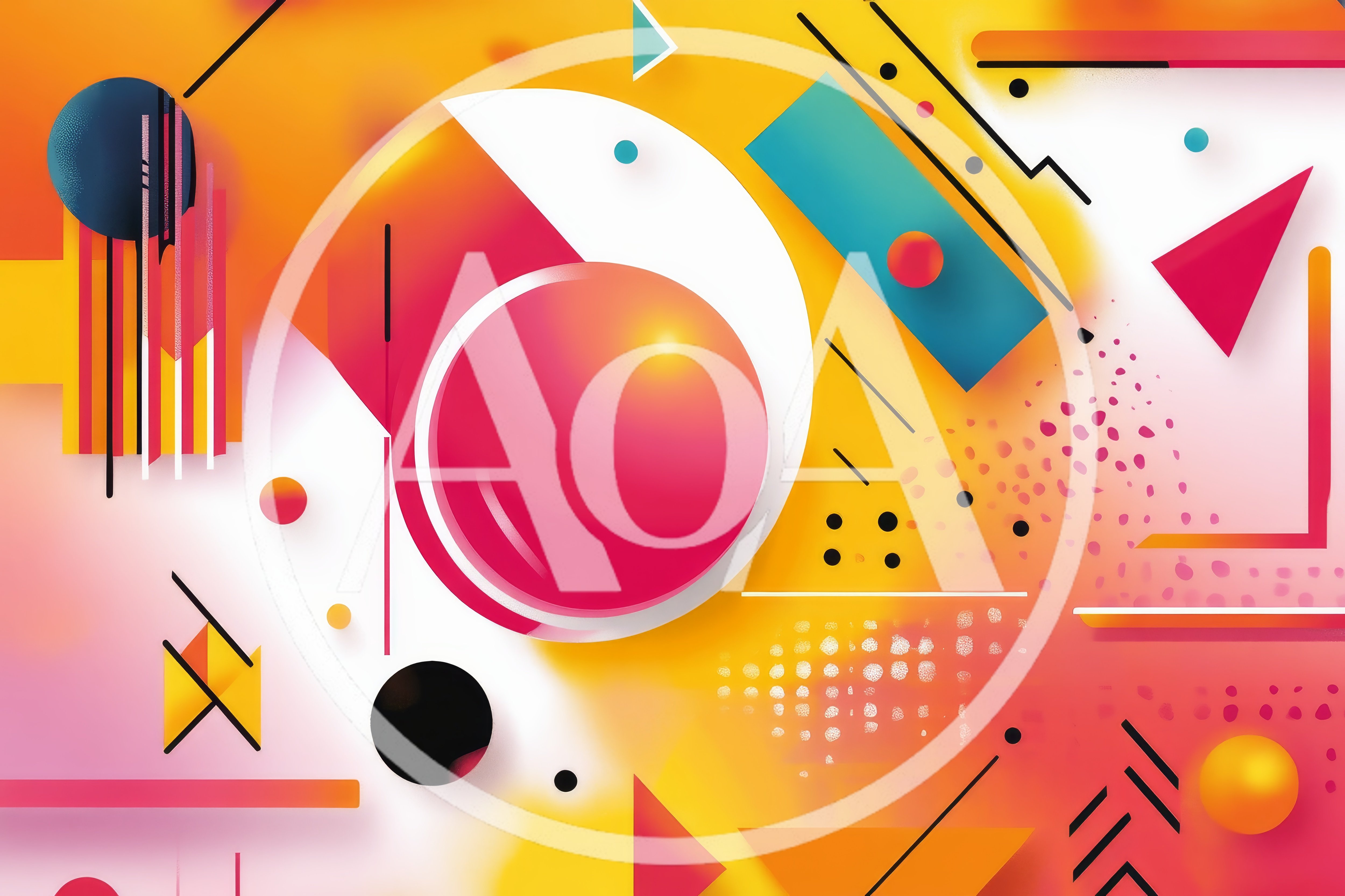 Abstract Memphis Style Geometric Graphic Design Background