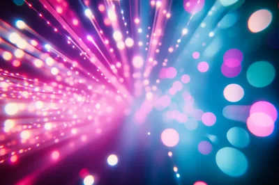Abstract Fiber Optic Light Trails Background