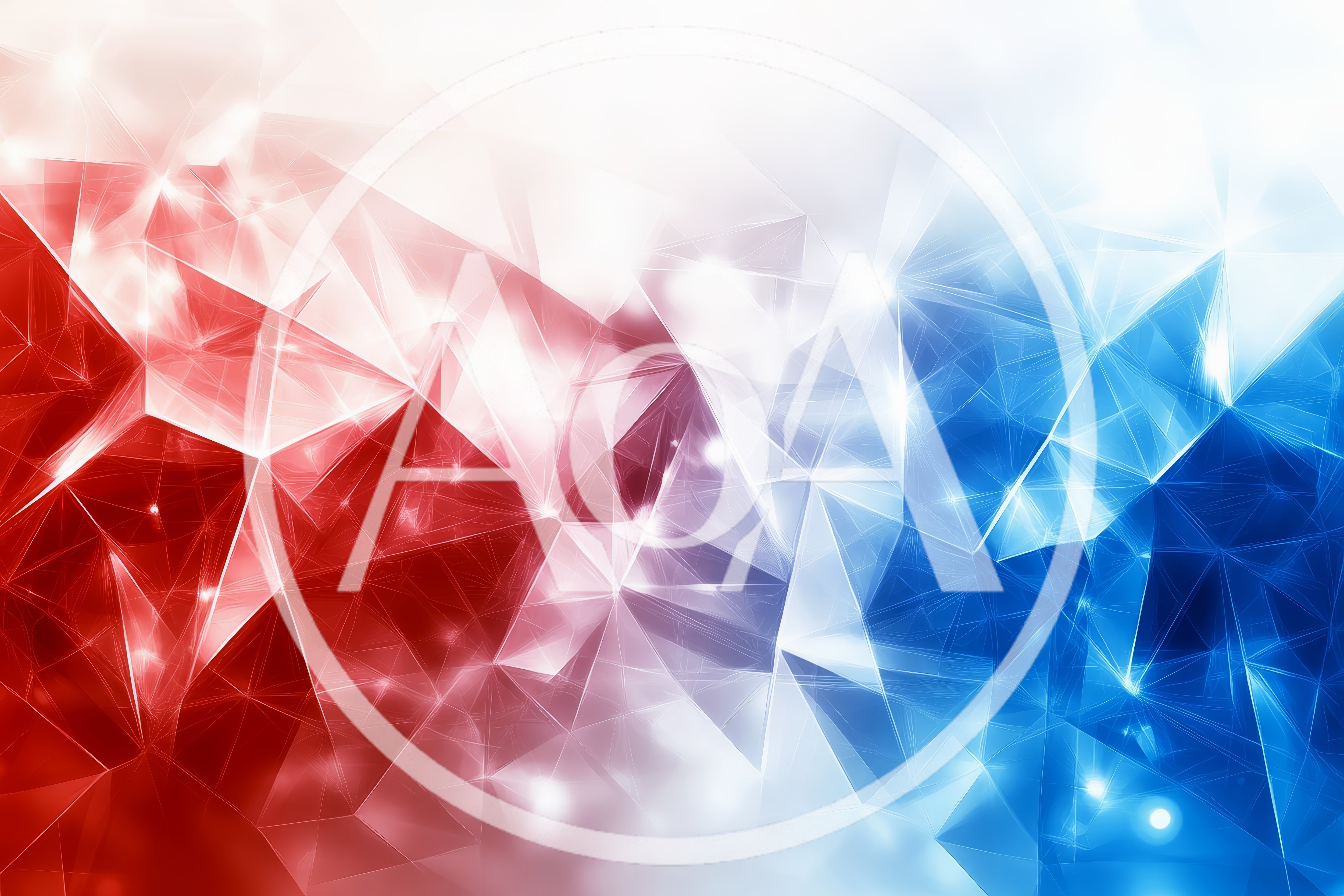 Abstract Red And Blue Geometric Crystal Background
