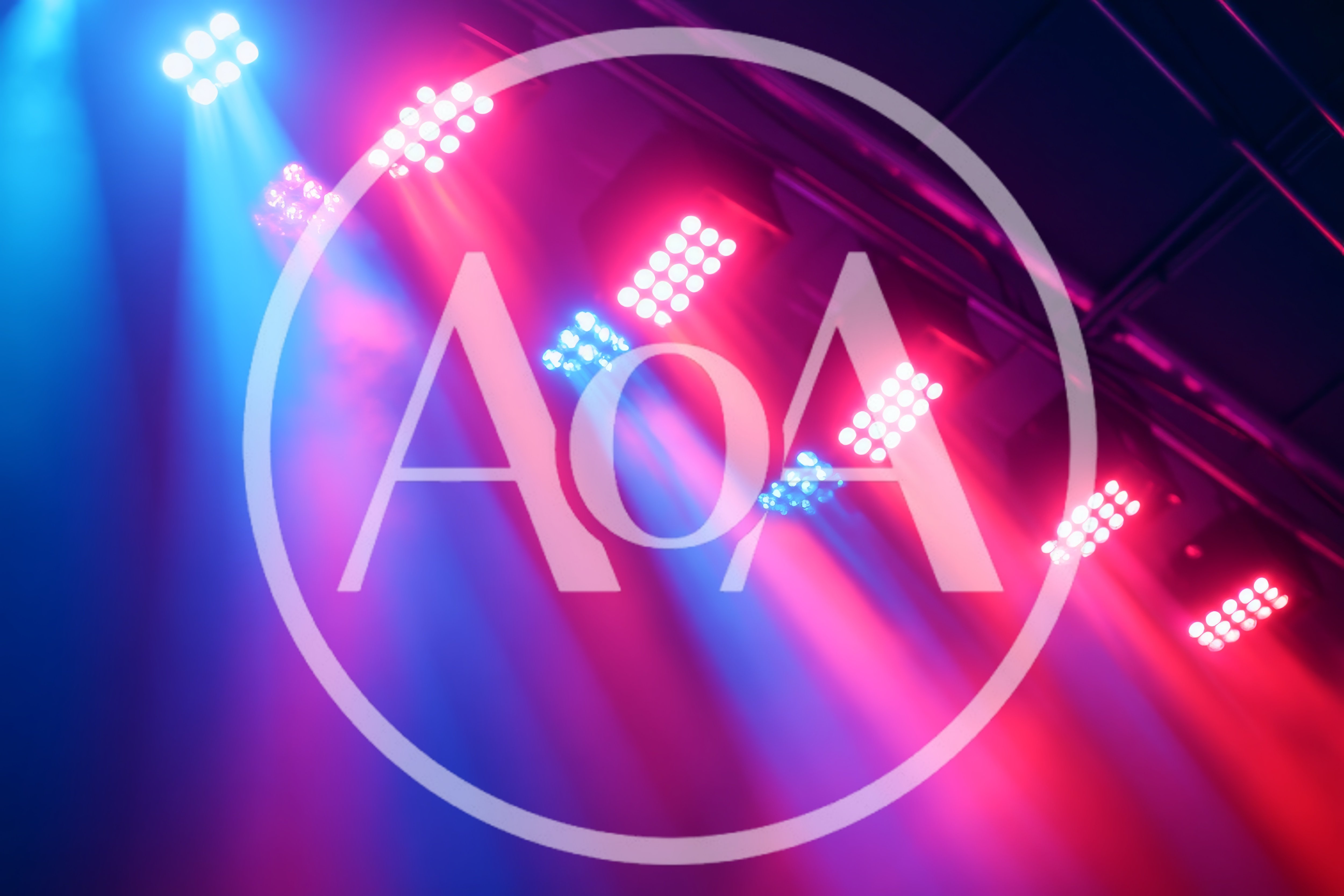 Stage Lighting Rig With Colorful Beams