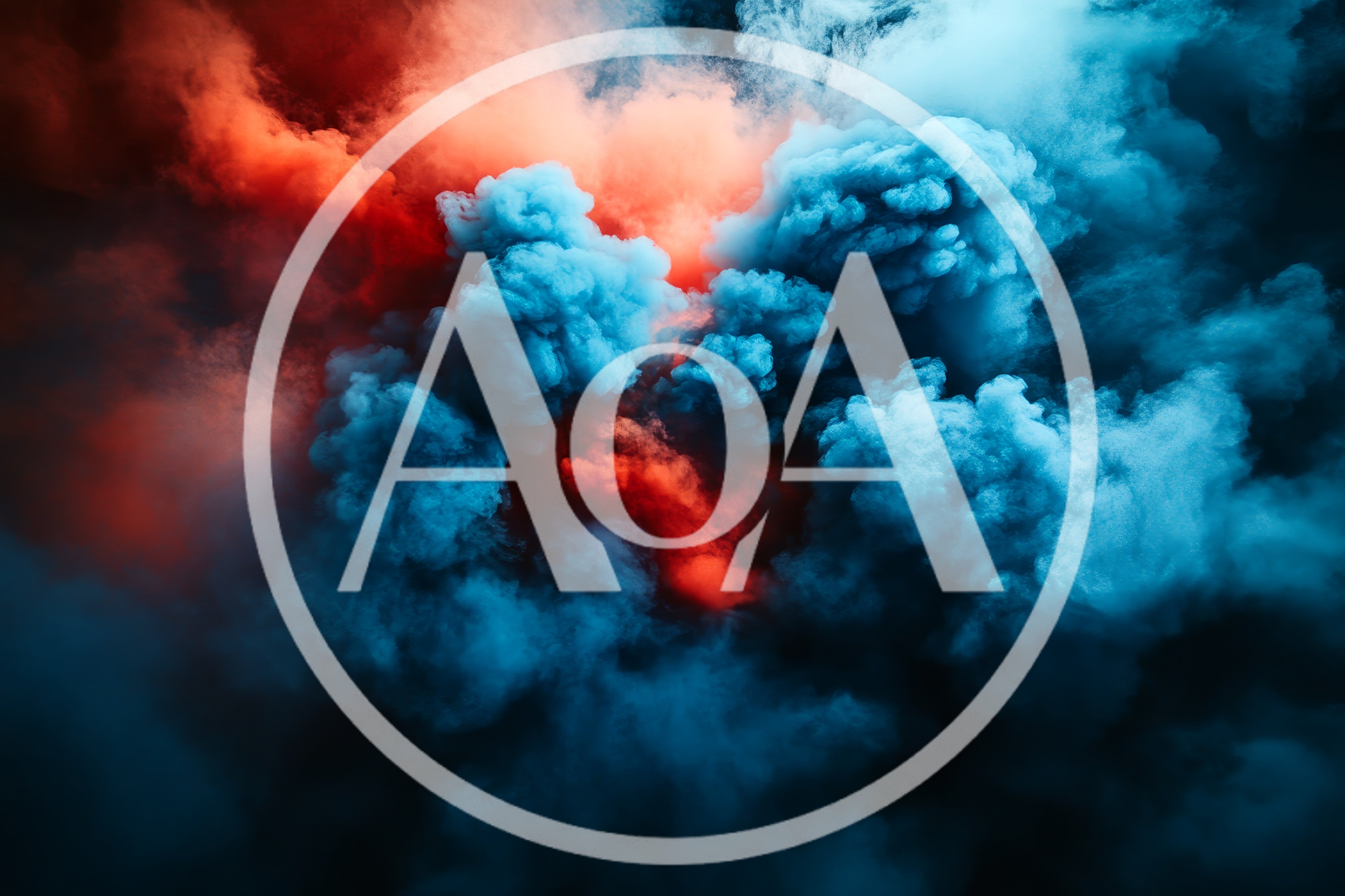 Abstract Clouds Of Red And Blue Smoke