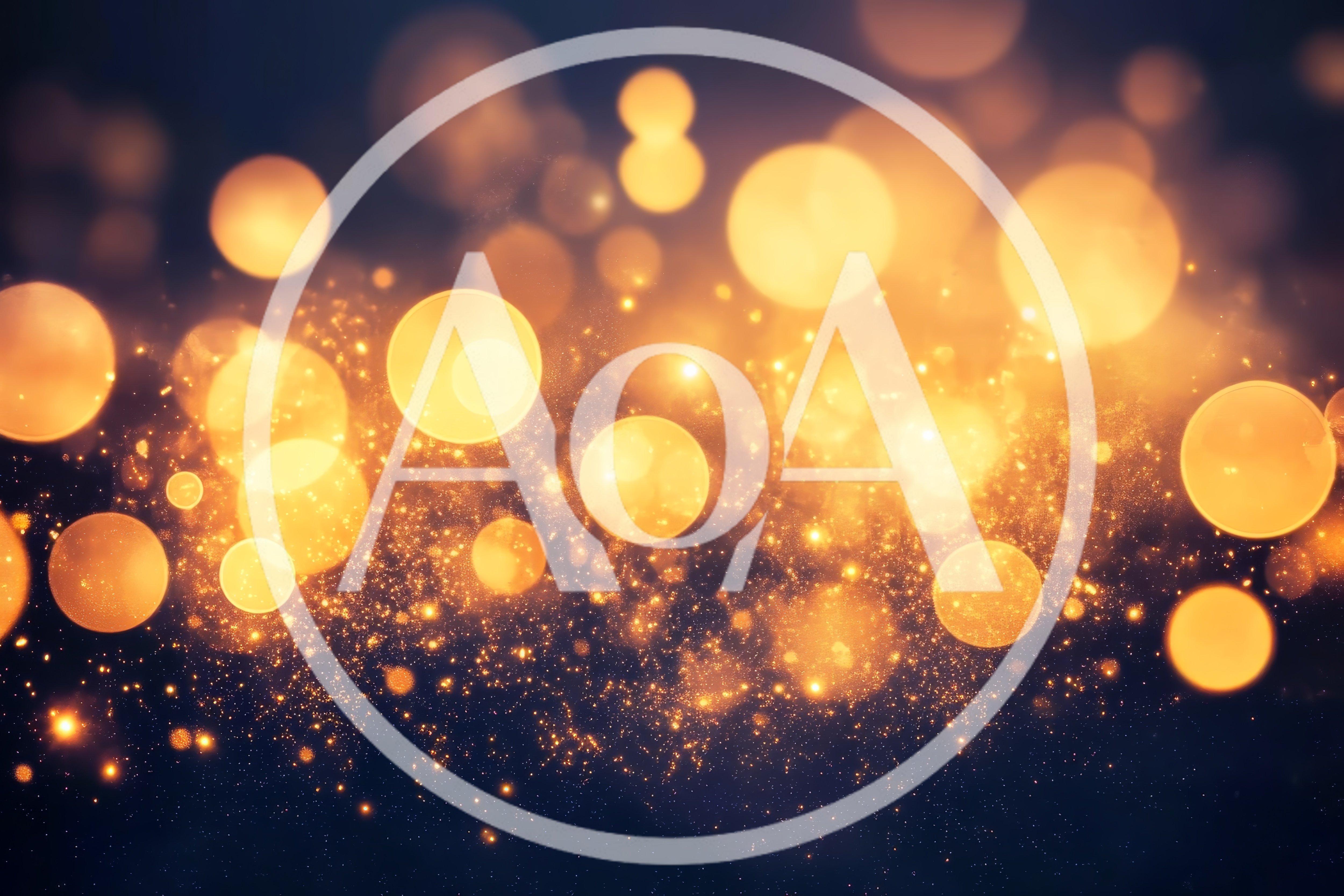Golden Bokeh Lights With Floating Glitter Particles