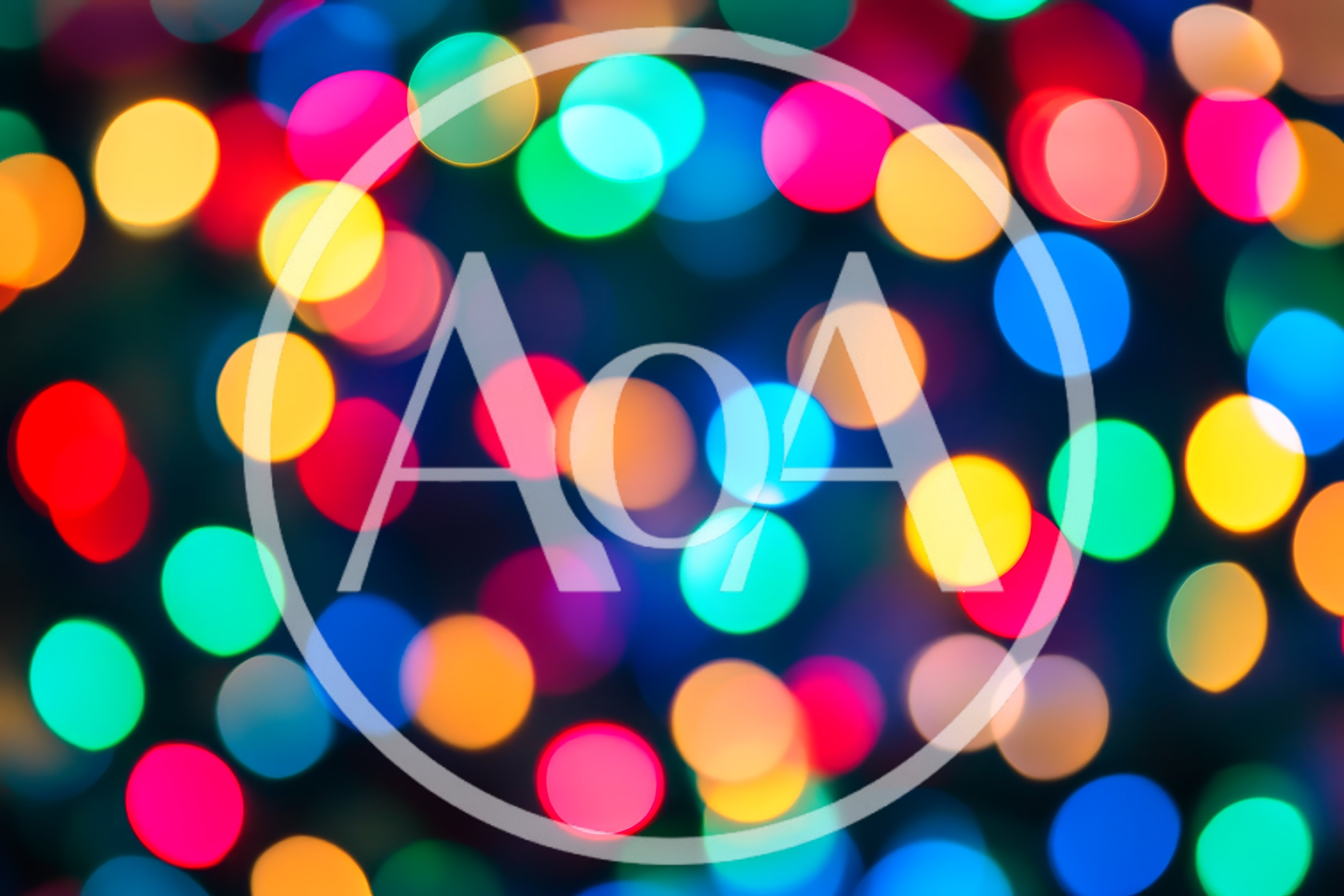 Colorful Bokeh Christmas Lights Background
