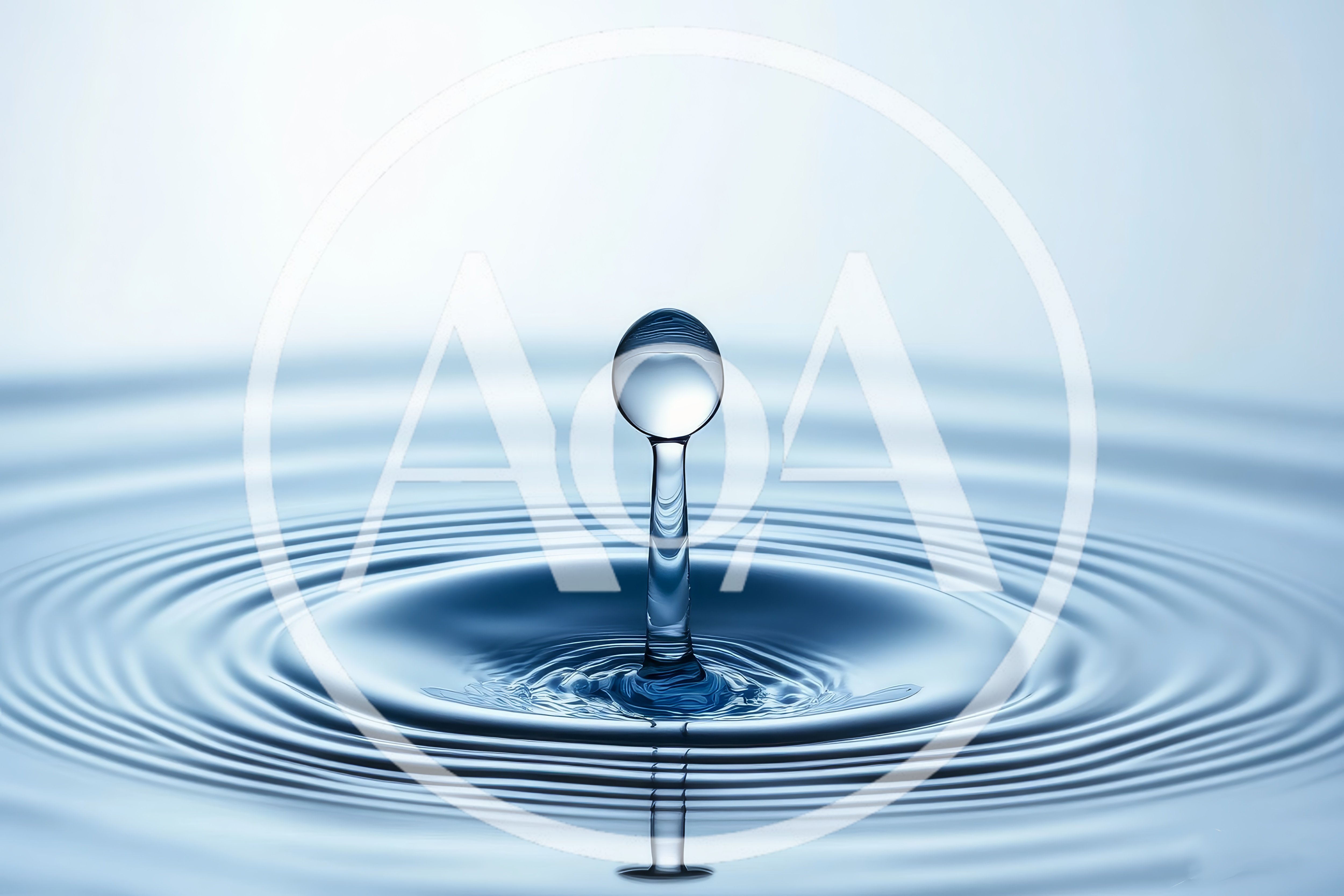 Single Water Drop Impact Creating Concentric Ripples