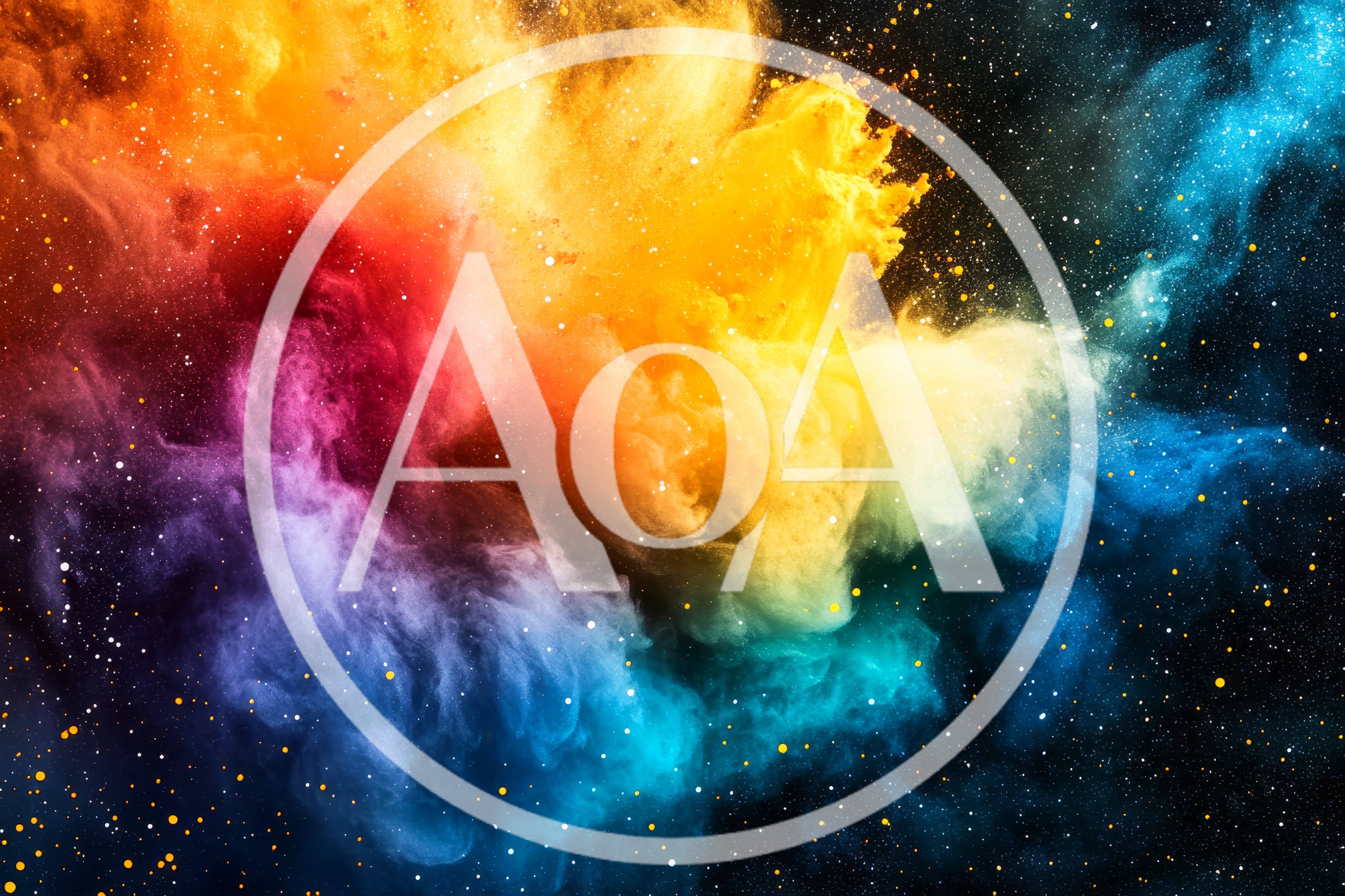 Vibrant Multi Colored Powder Explosion Against Dark Background
