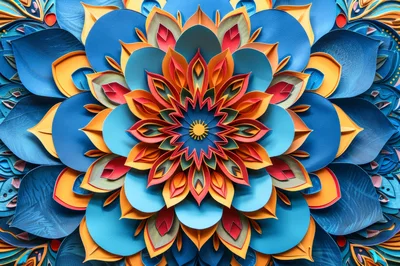 Intricate Layered Paper Mandala Art Design