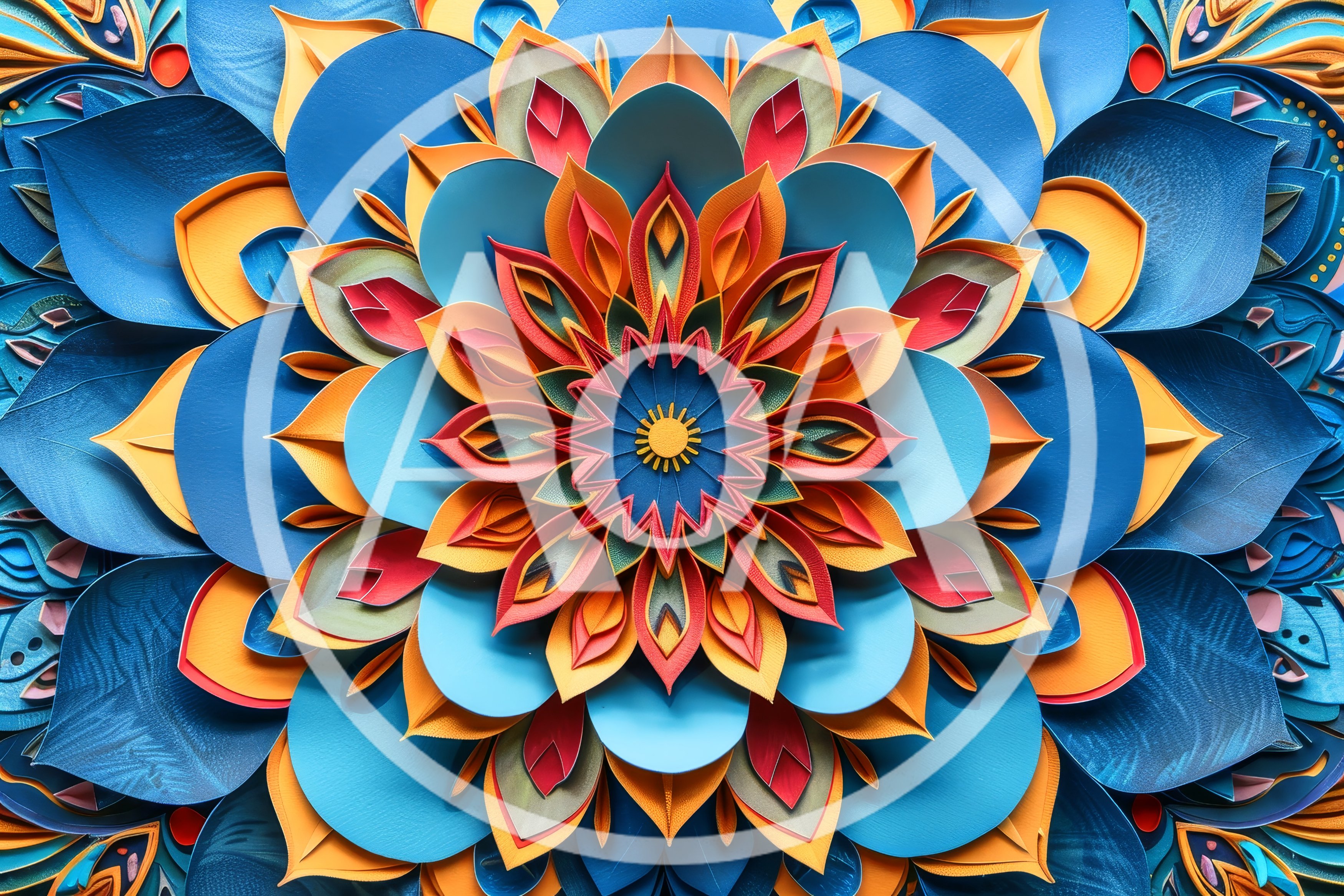 Intricate Layered Paper Mandala Art Design
