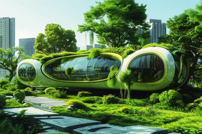 Futuristic Eco-Friendly Pod House In Lush Urban Garden